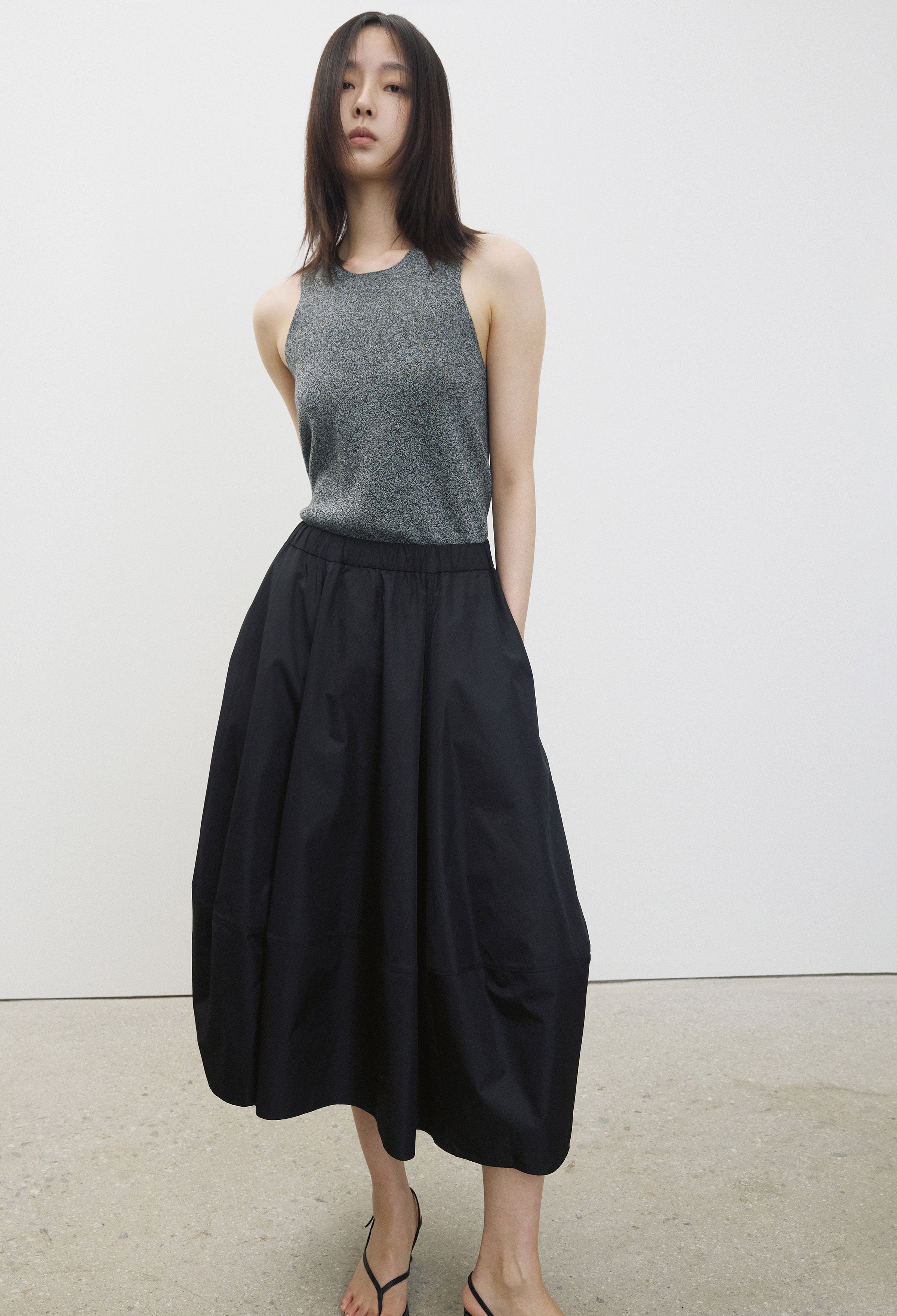 Balloon Full Skirt Black