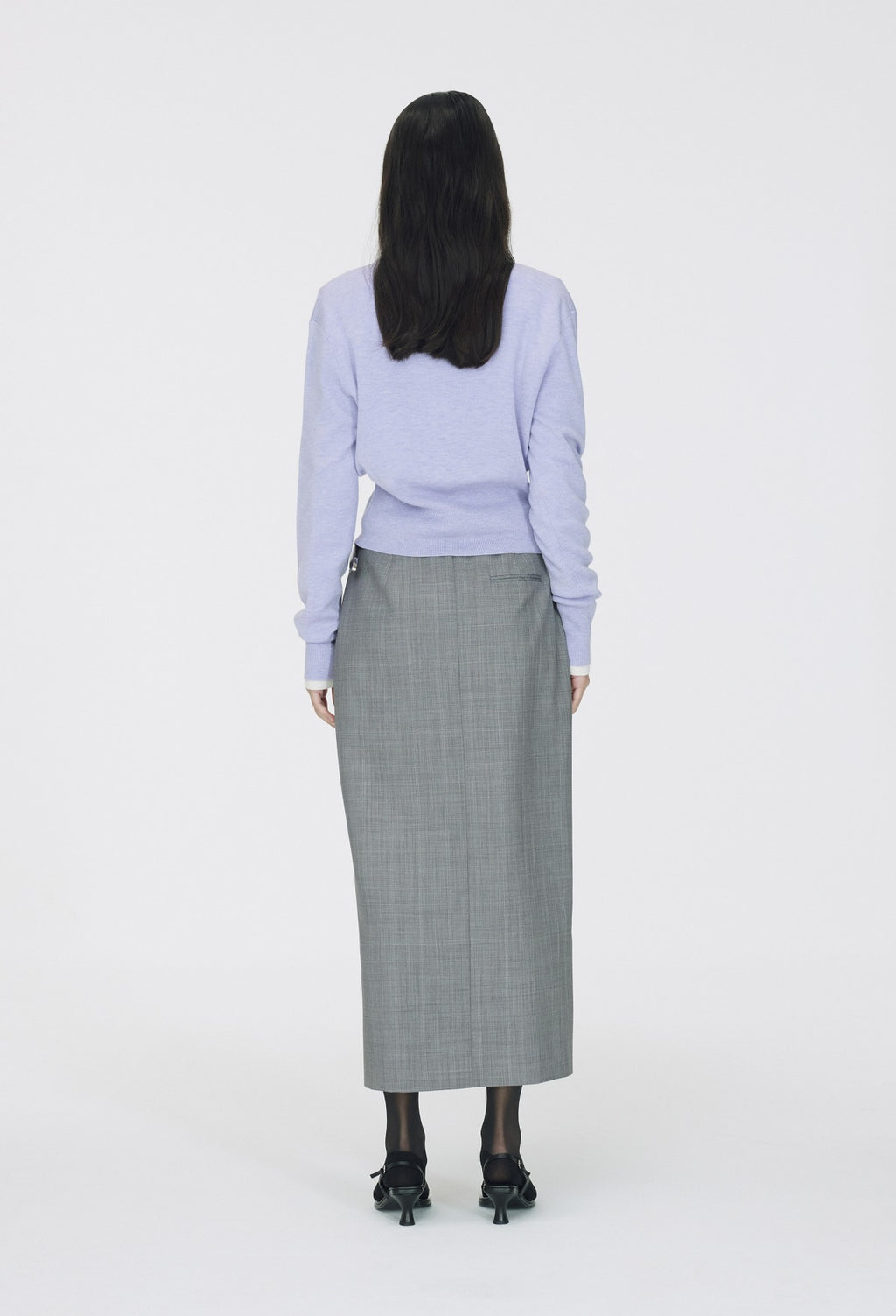 Spring Wool Cardigan Lavender