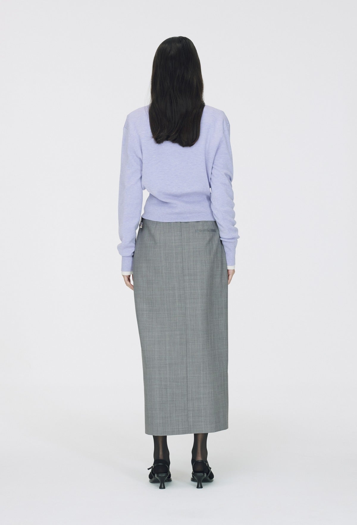 Spring Wool Cardigan Lavender