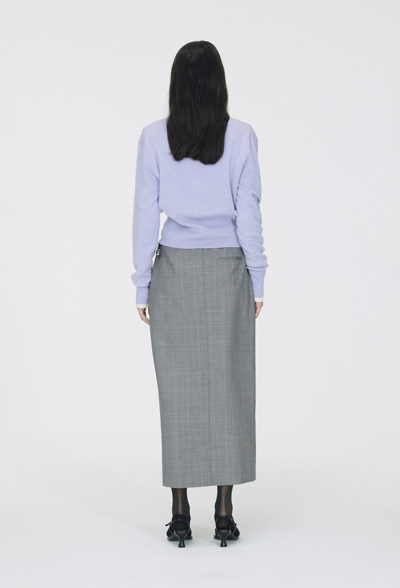 스프링 울 가디건 라벤더