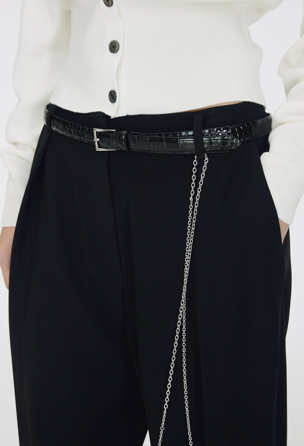 Classic Buckle Belt Crocker Black Silver