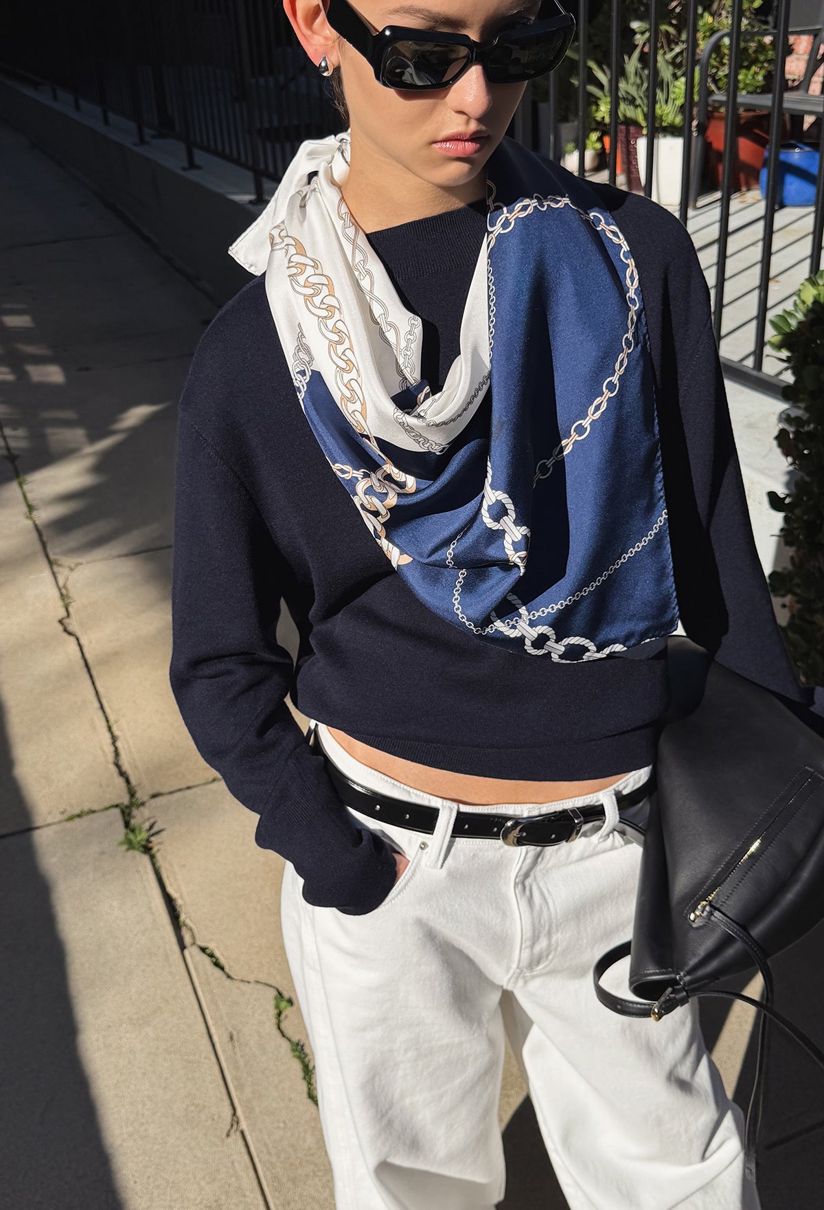 Spring Wool Boatneck Pullover Navy