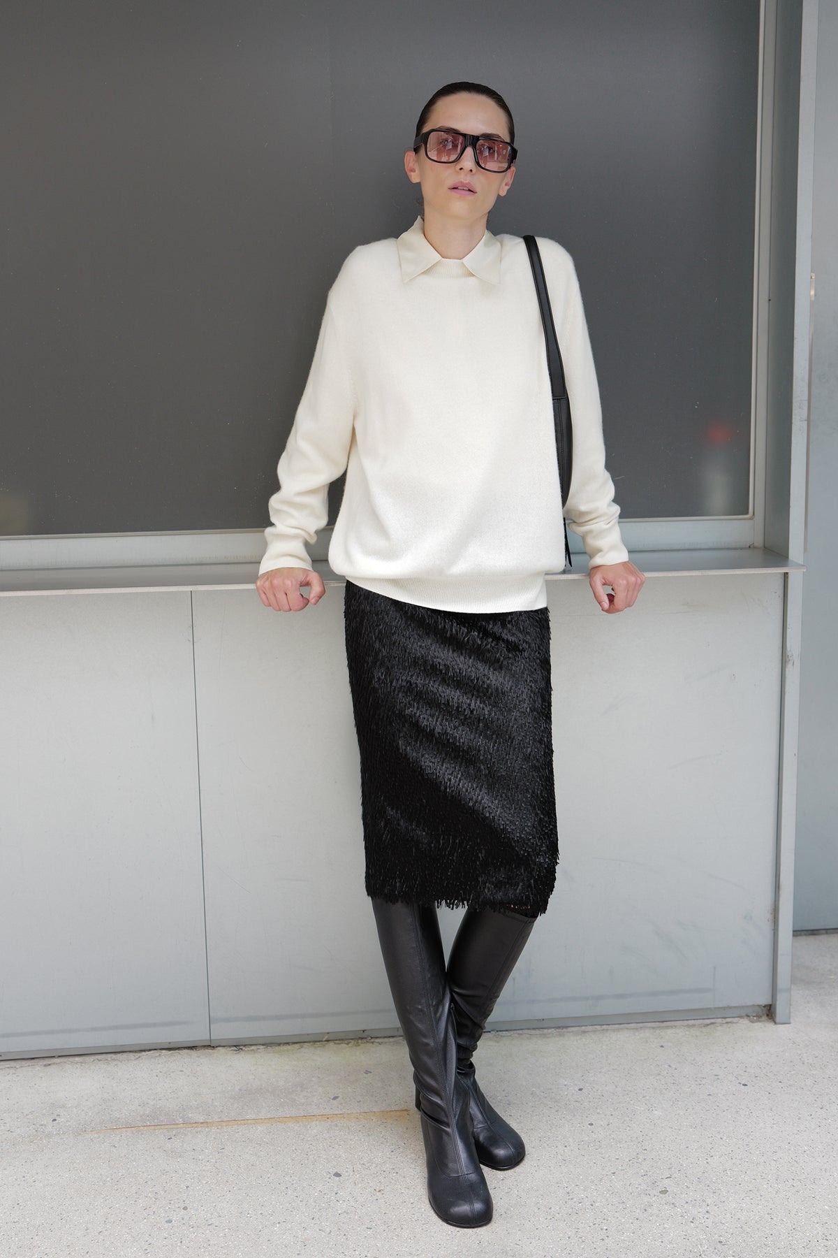 Cashmere 100% Oversized Pullover Ivory