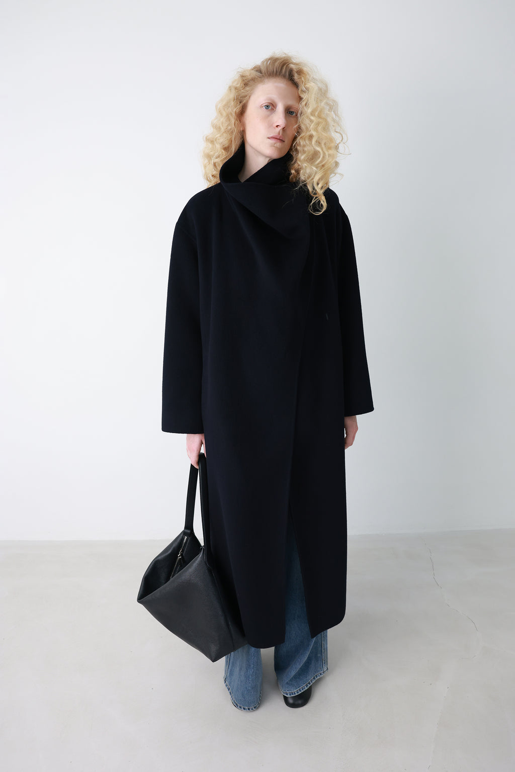 Superior Cashmere Coat Dark Navy