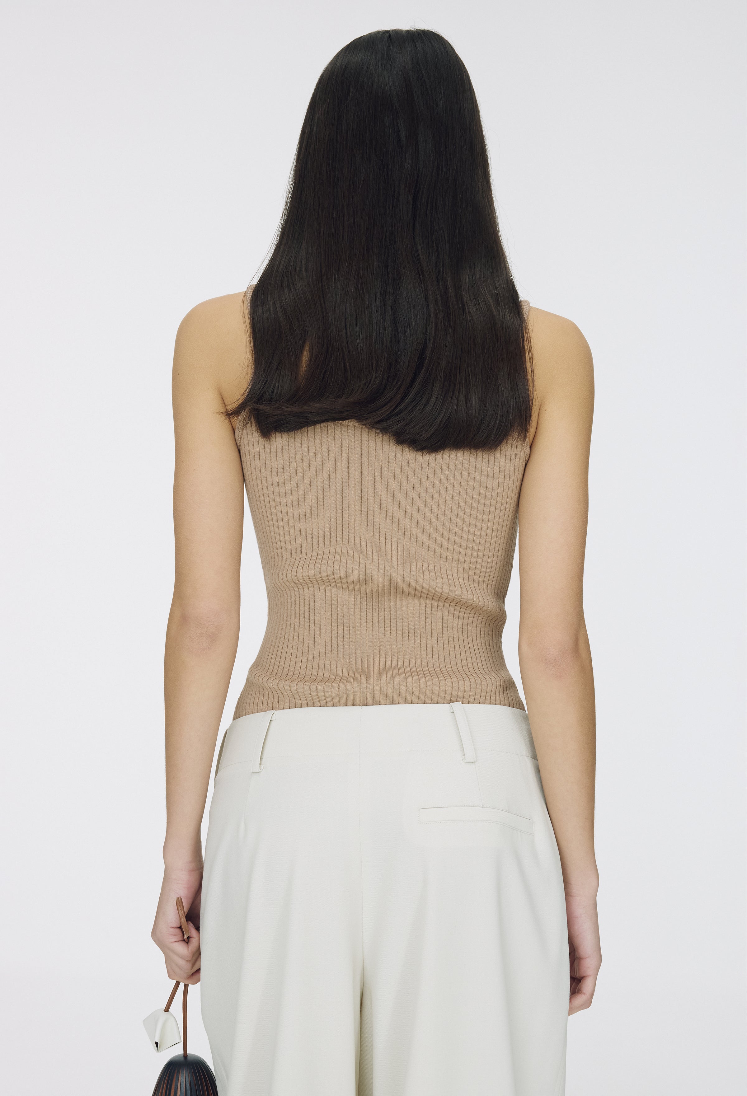 Wool Wrap Trousers Light Beige