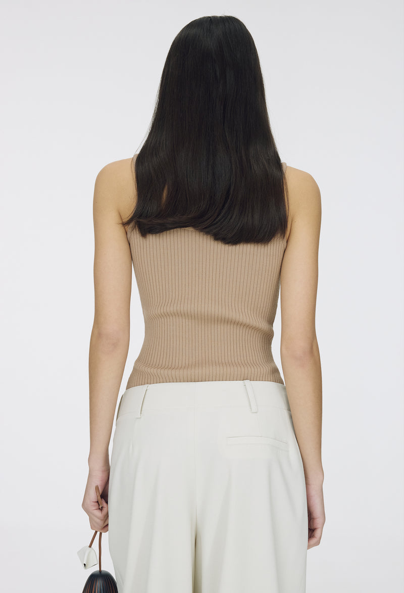 Wool Wrap Trousers Light Beige