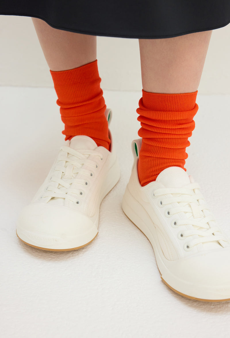 25SS 리브 스판 삭스 - 스칼렛