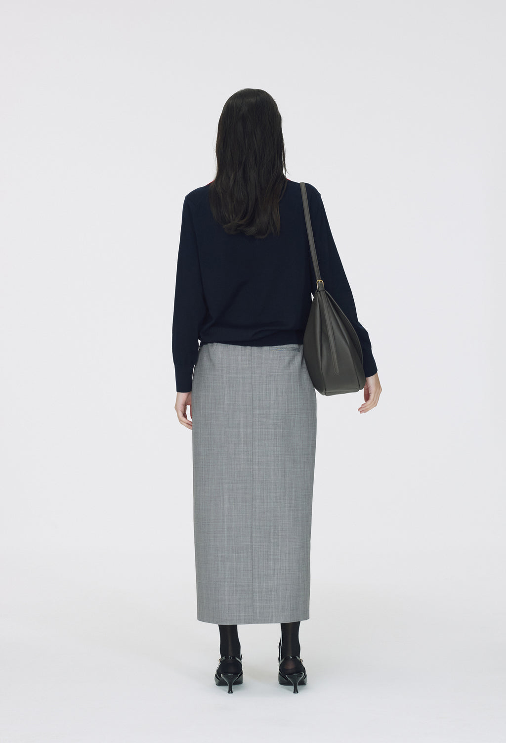 Spring Wool Pique Knit Navy
