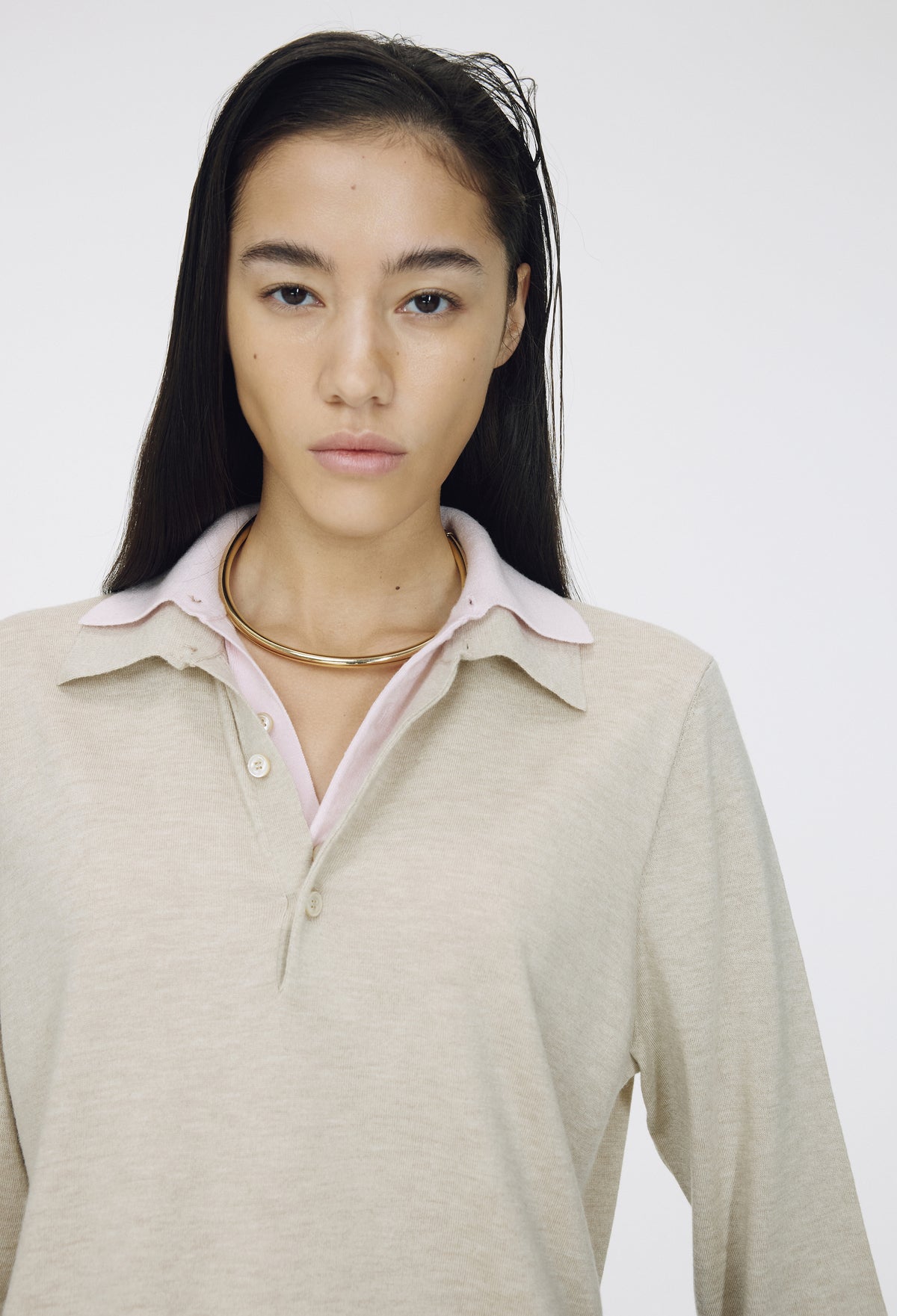 Spring Wool Pique Knit Beige