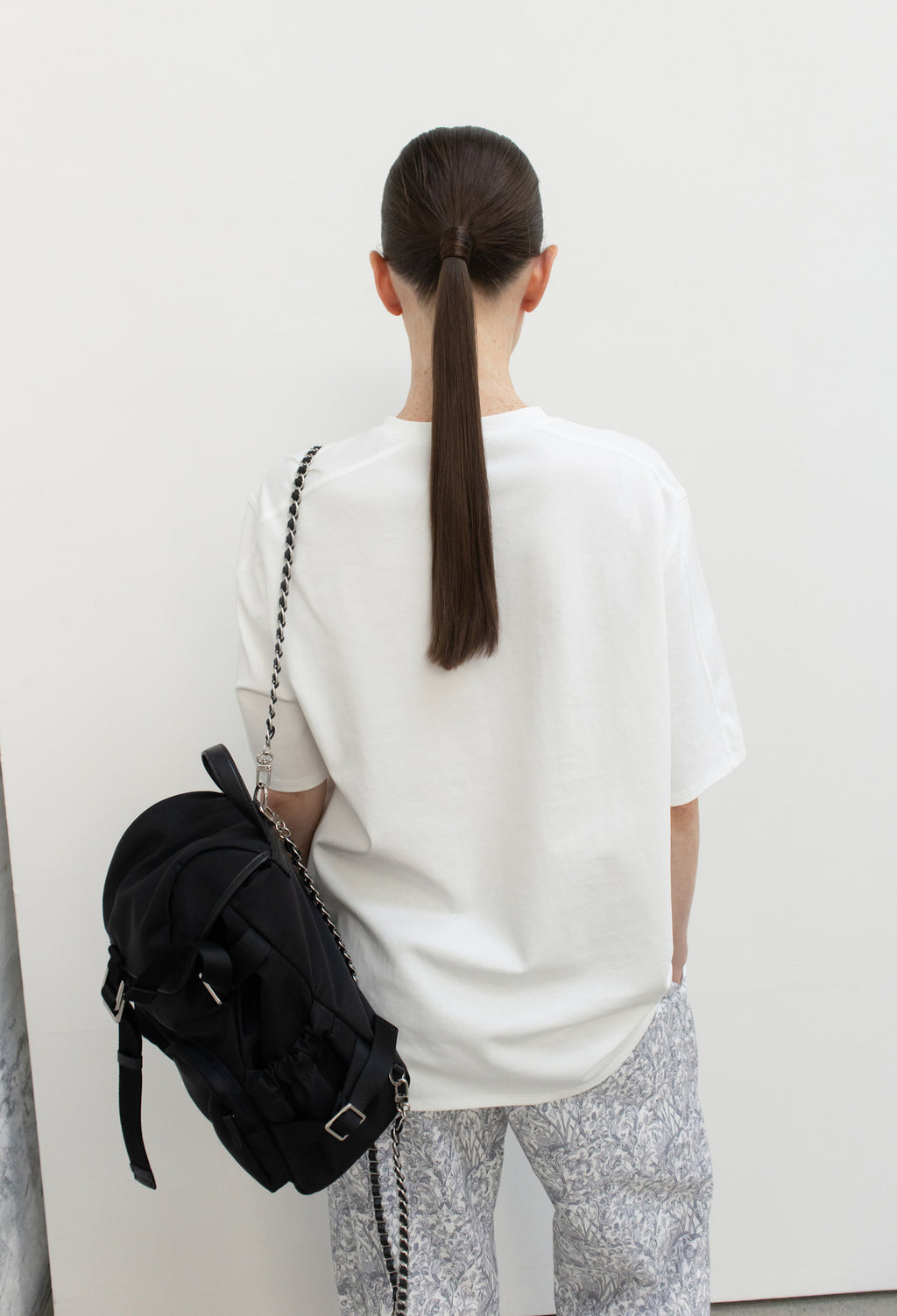 Overfit Cotton T-Shirt Ivory