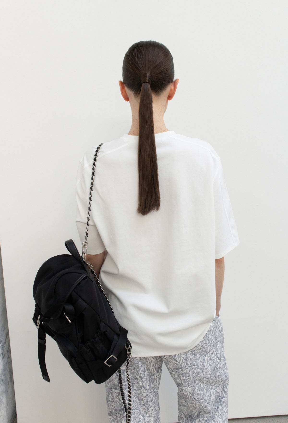 Overfit Cotton T-Shirt Ivory