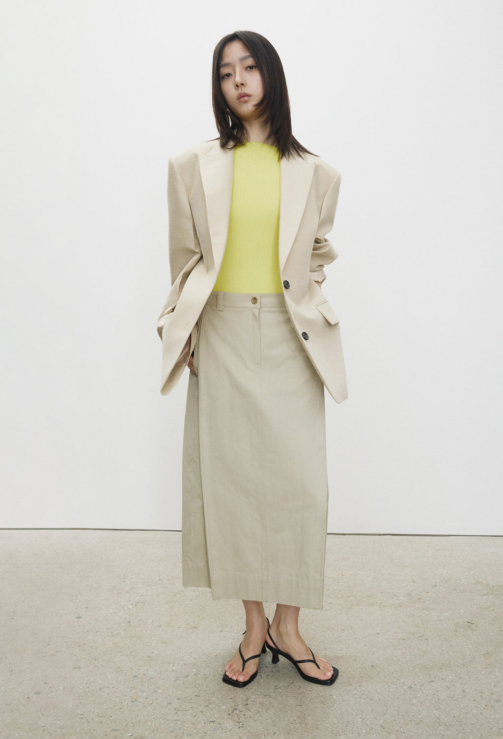 High-density Knit Top Yellow