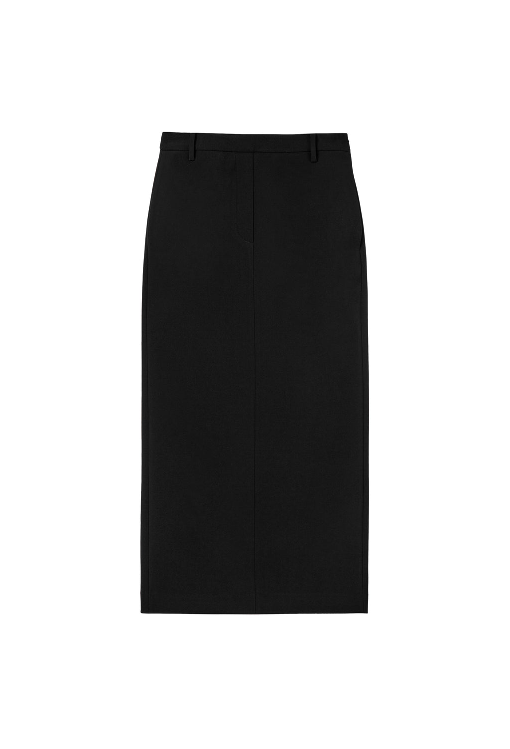 High-density Slim-Fit Maxi Skirt Black