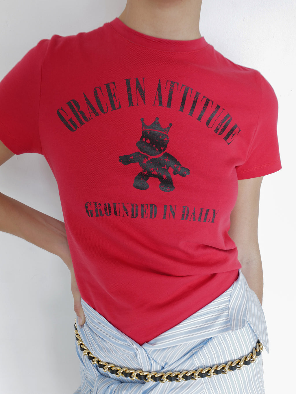 Crown Bear T-Shirt Red