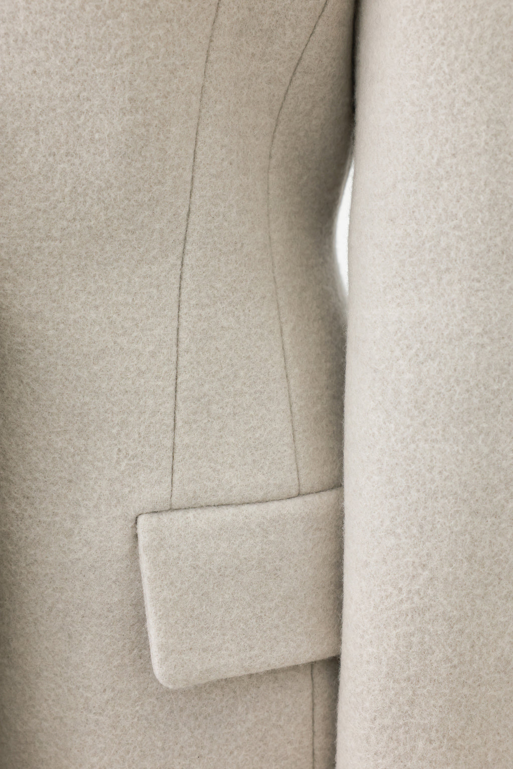 Hourglass Silhouette Coat Ecru