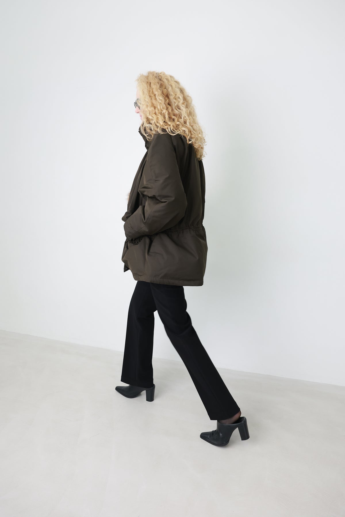 Field Parka Goose Down Khaki Brown