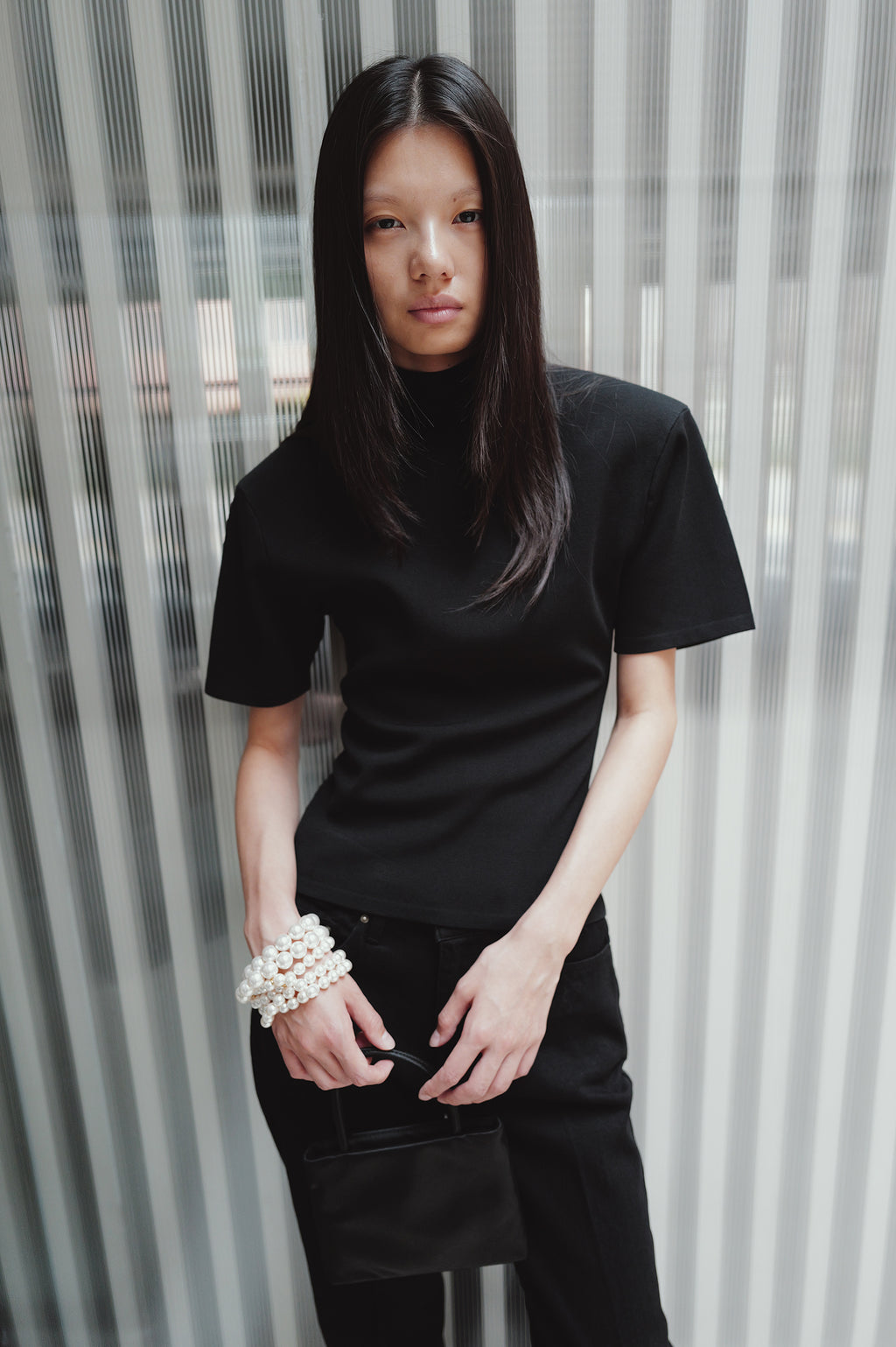 High-density short-sleeve knit