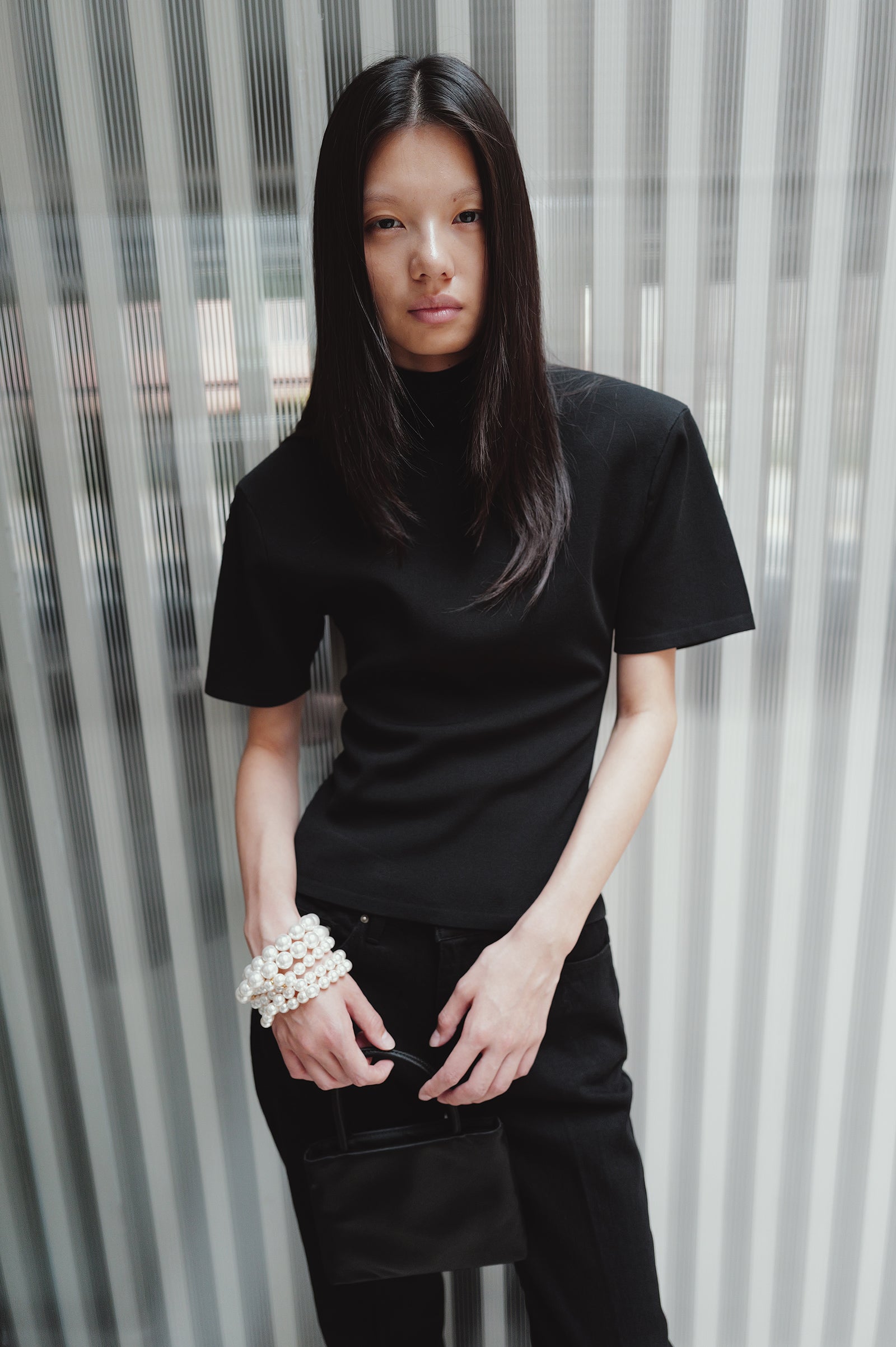 High-density short-sleeve knit