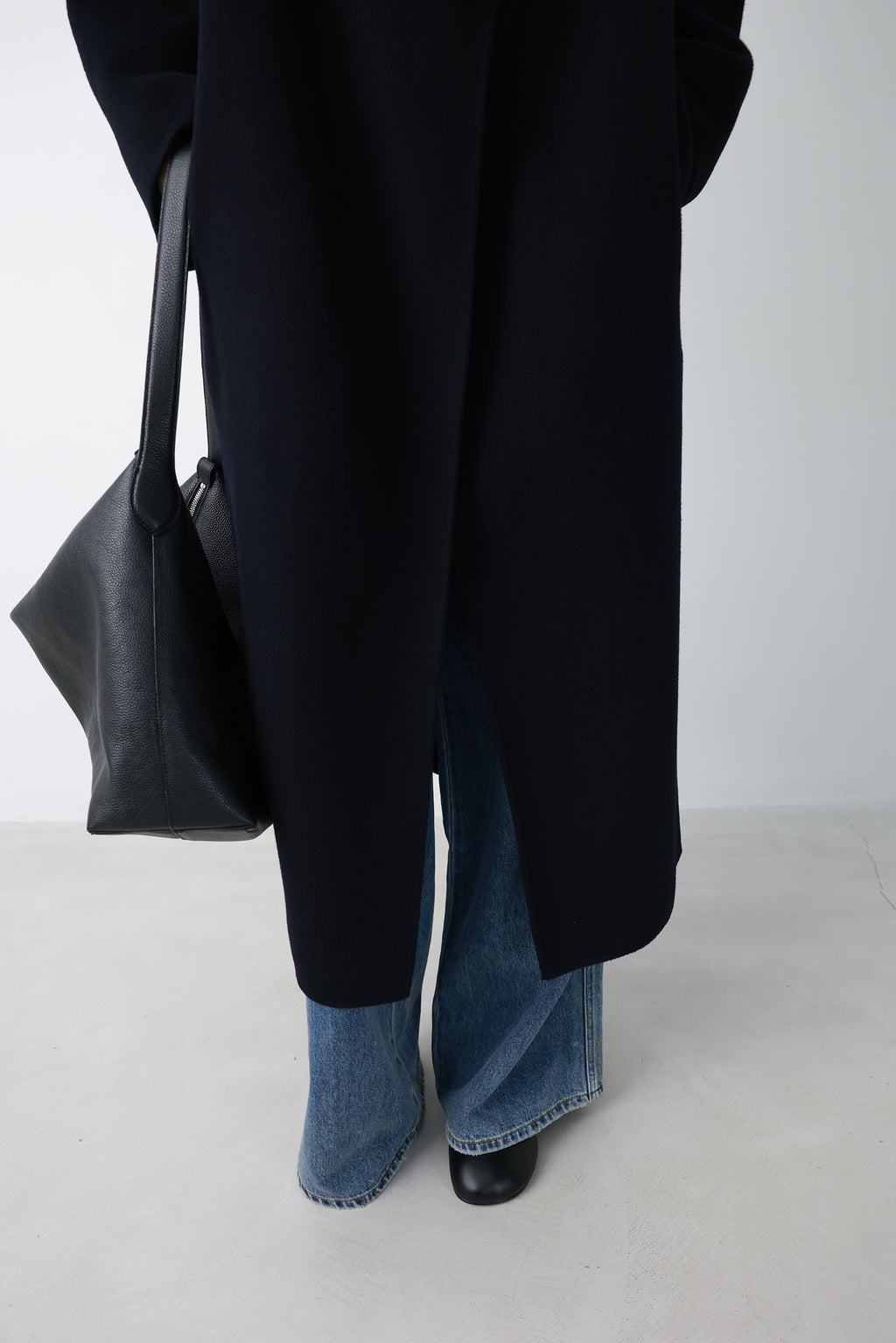 Superior Cashmere Coat Dark Navy