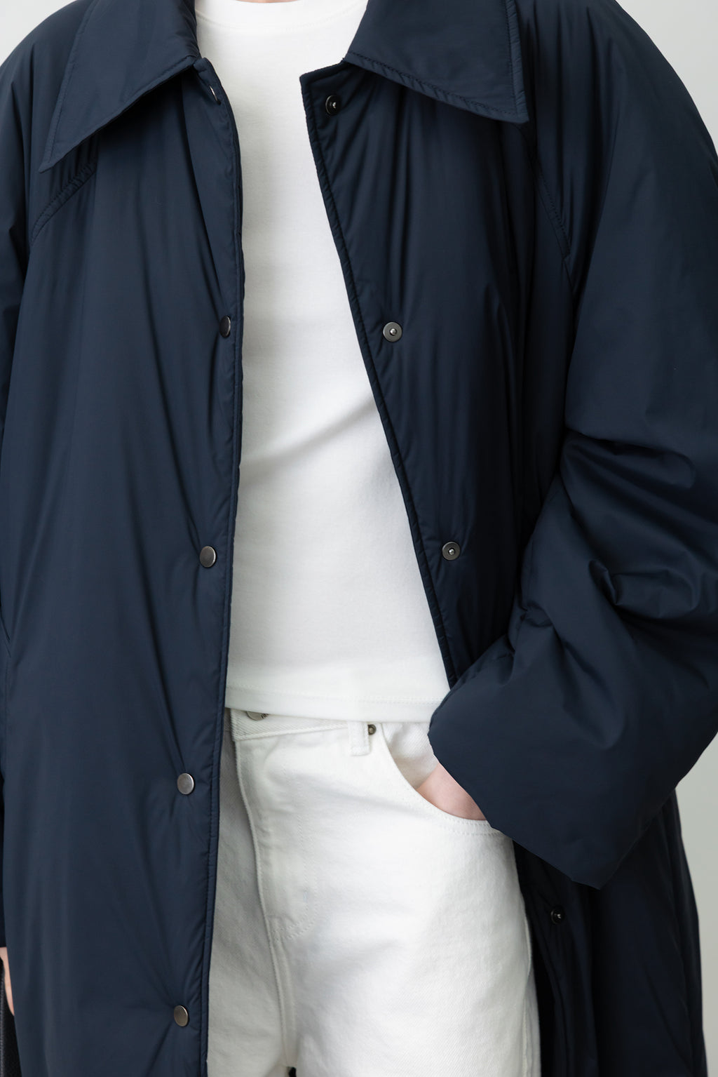 Padded Mac Coat Navy