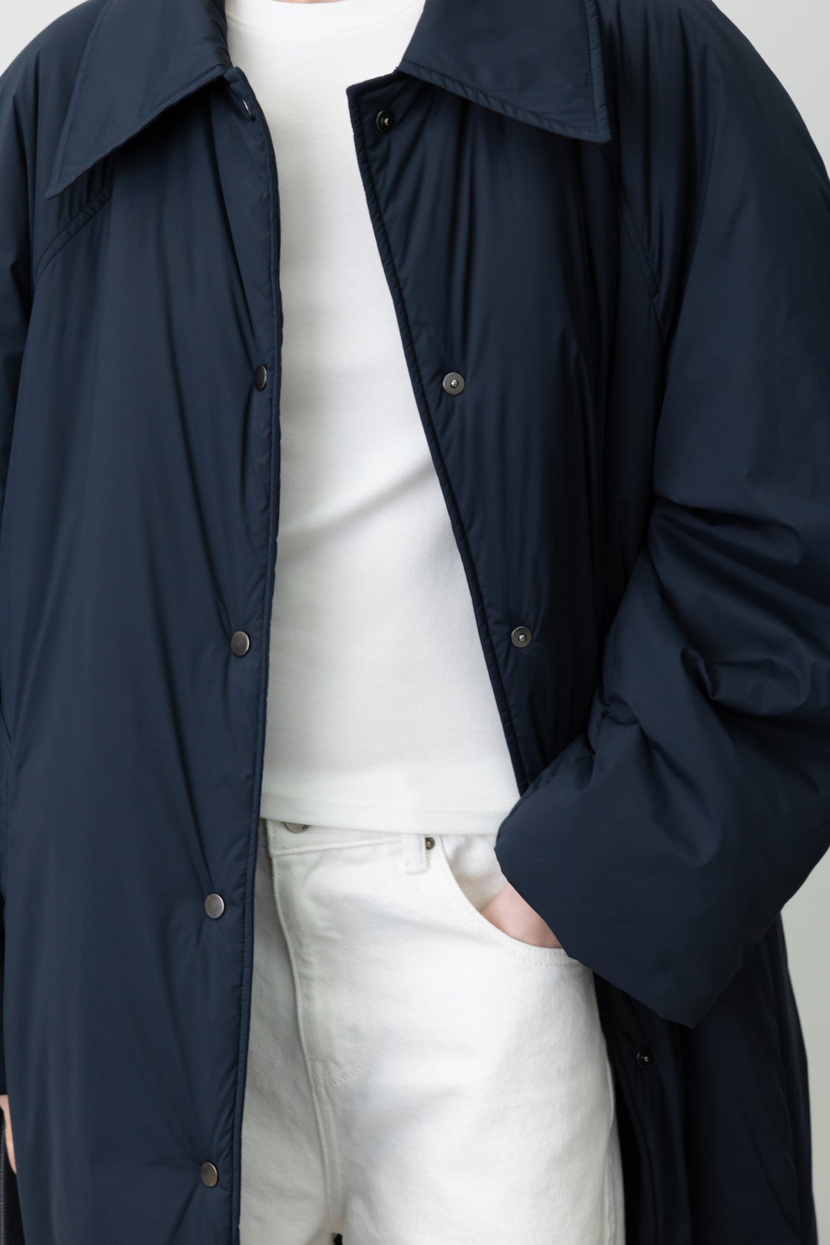 Padded Mac Coat Navy