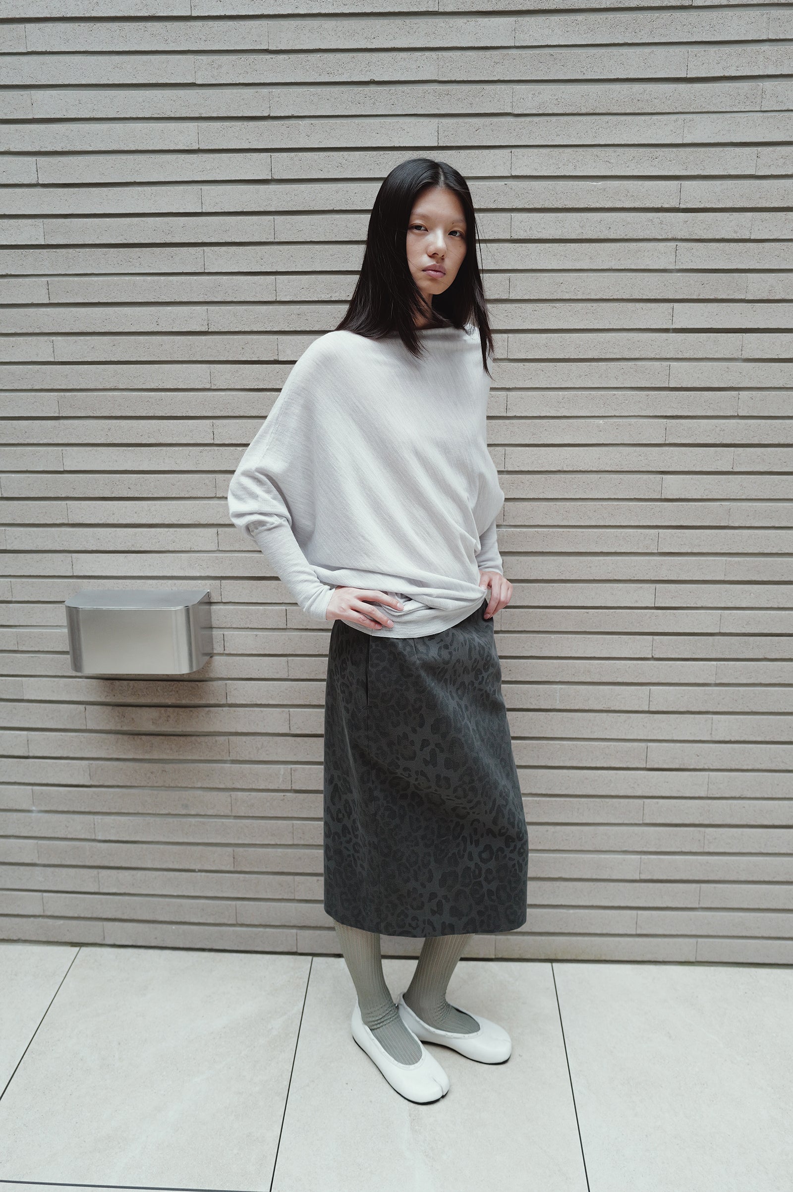 Washable 100% Wool Pullover Light Gray
