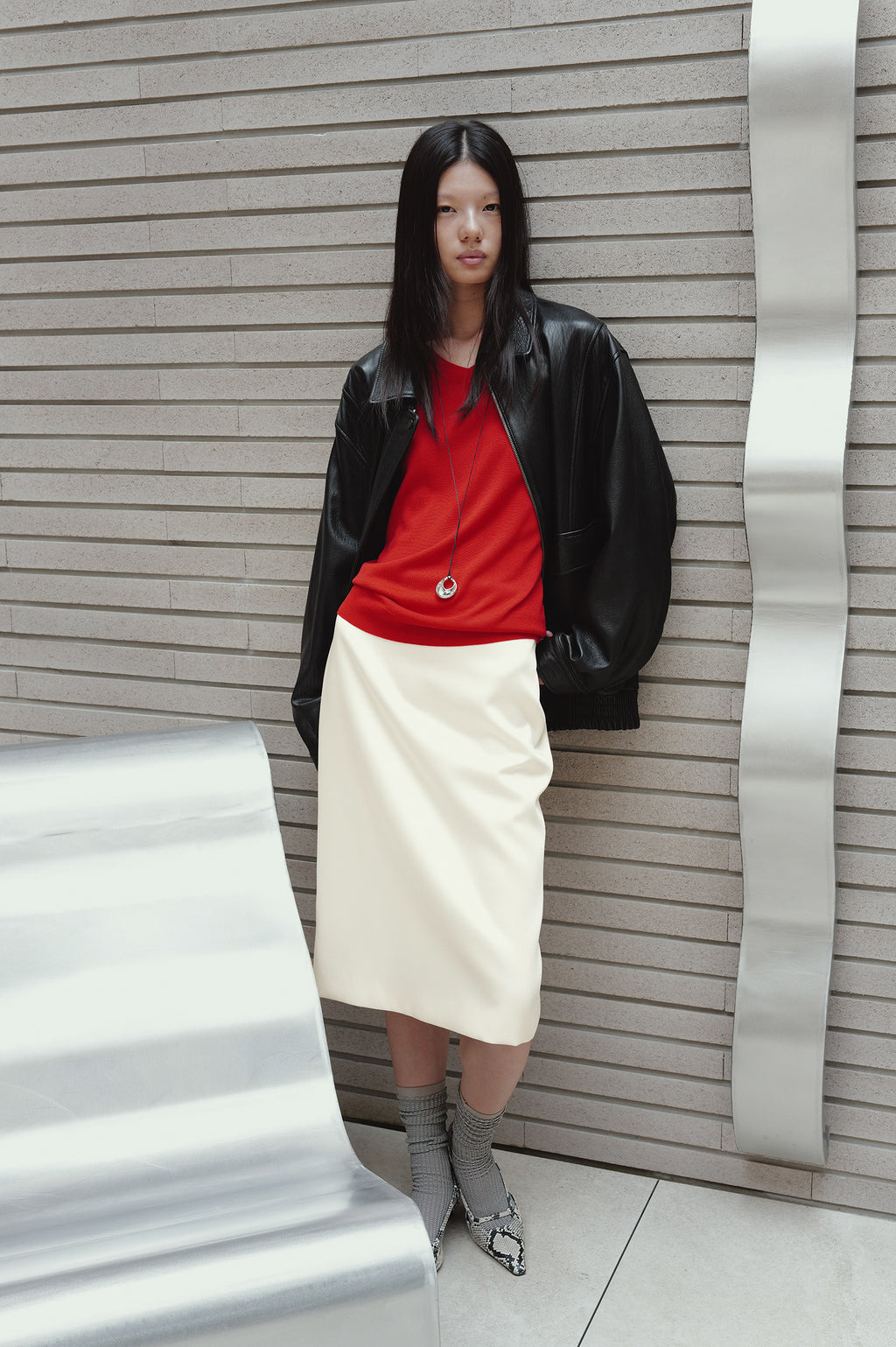 Real Lamb Leather Jumper