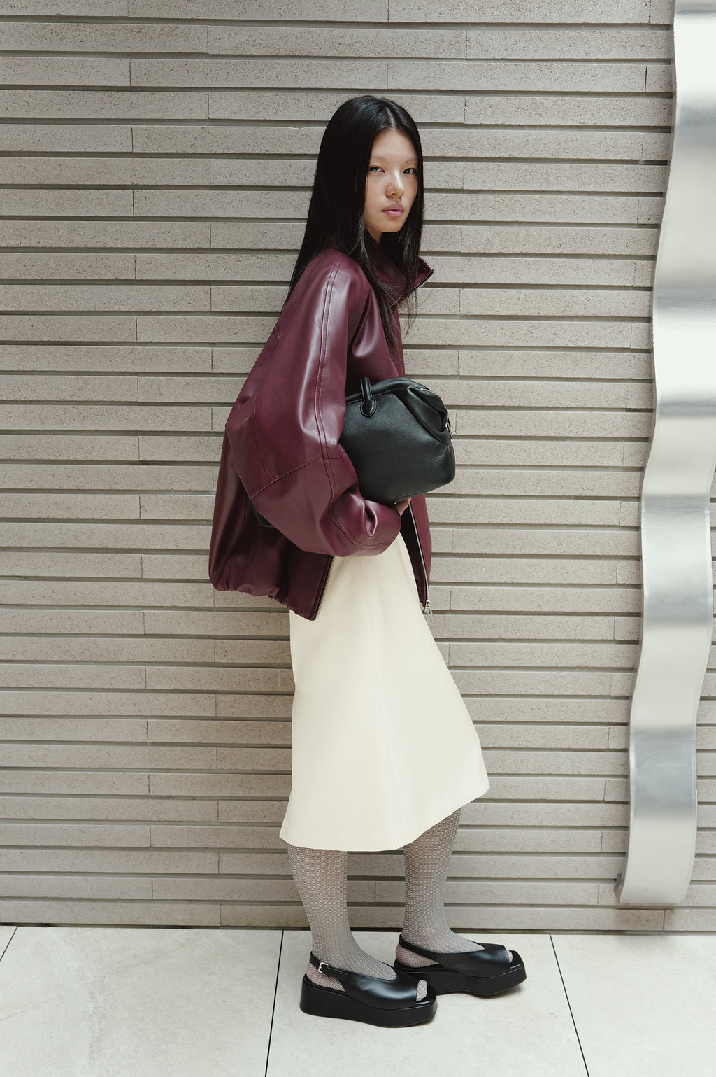 Real Lamb Minimal Jumper Burgundy