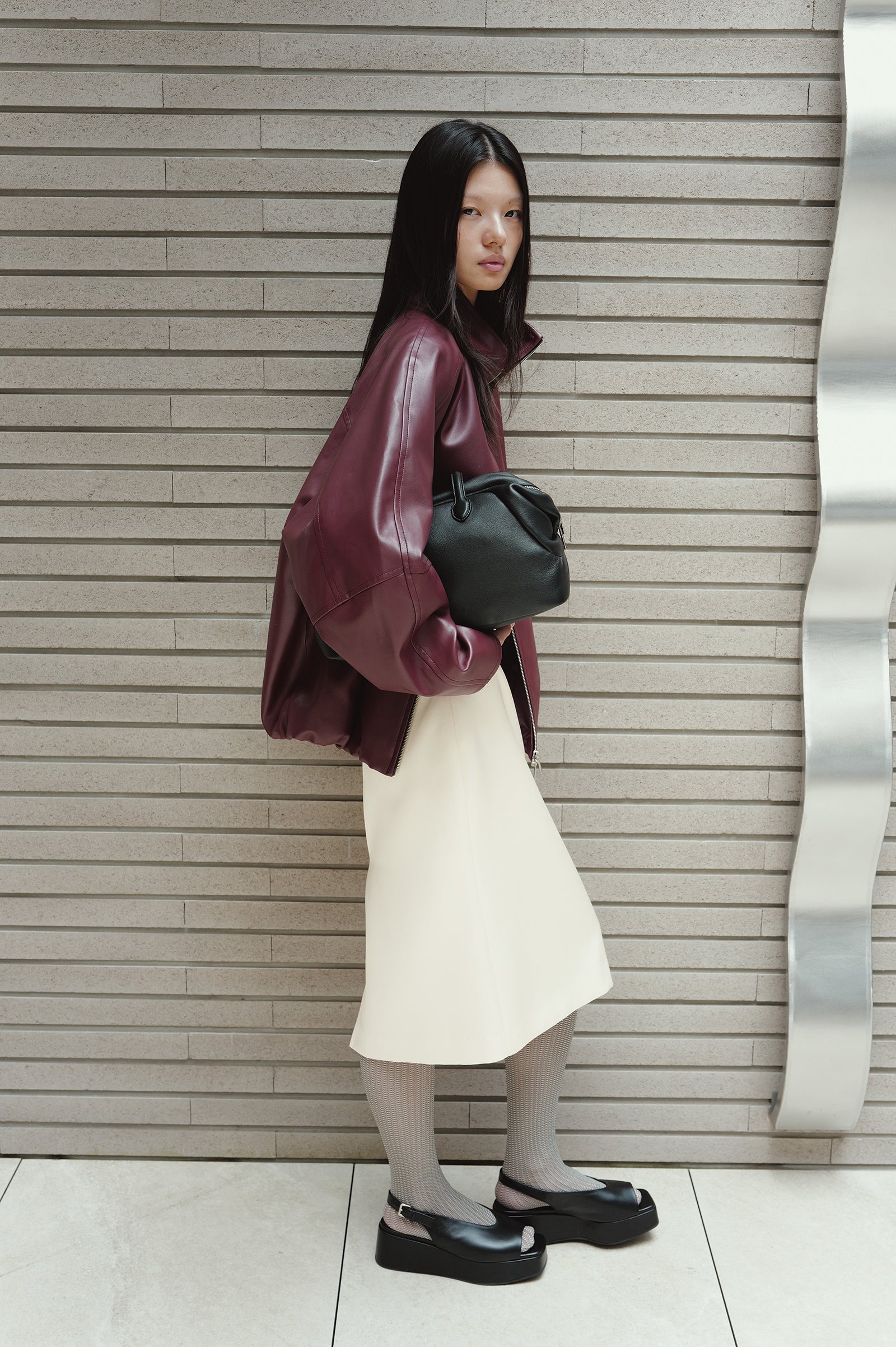 Real Lamb Minimal Jumper Burgundy