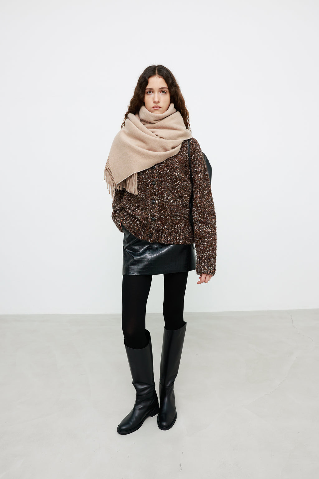 Combi Lambswool Muffler Beige