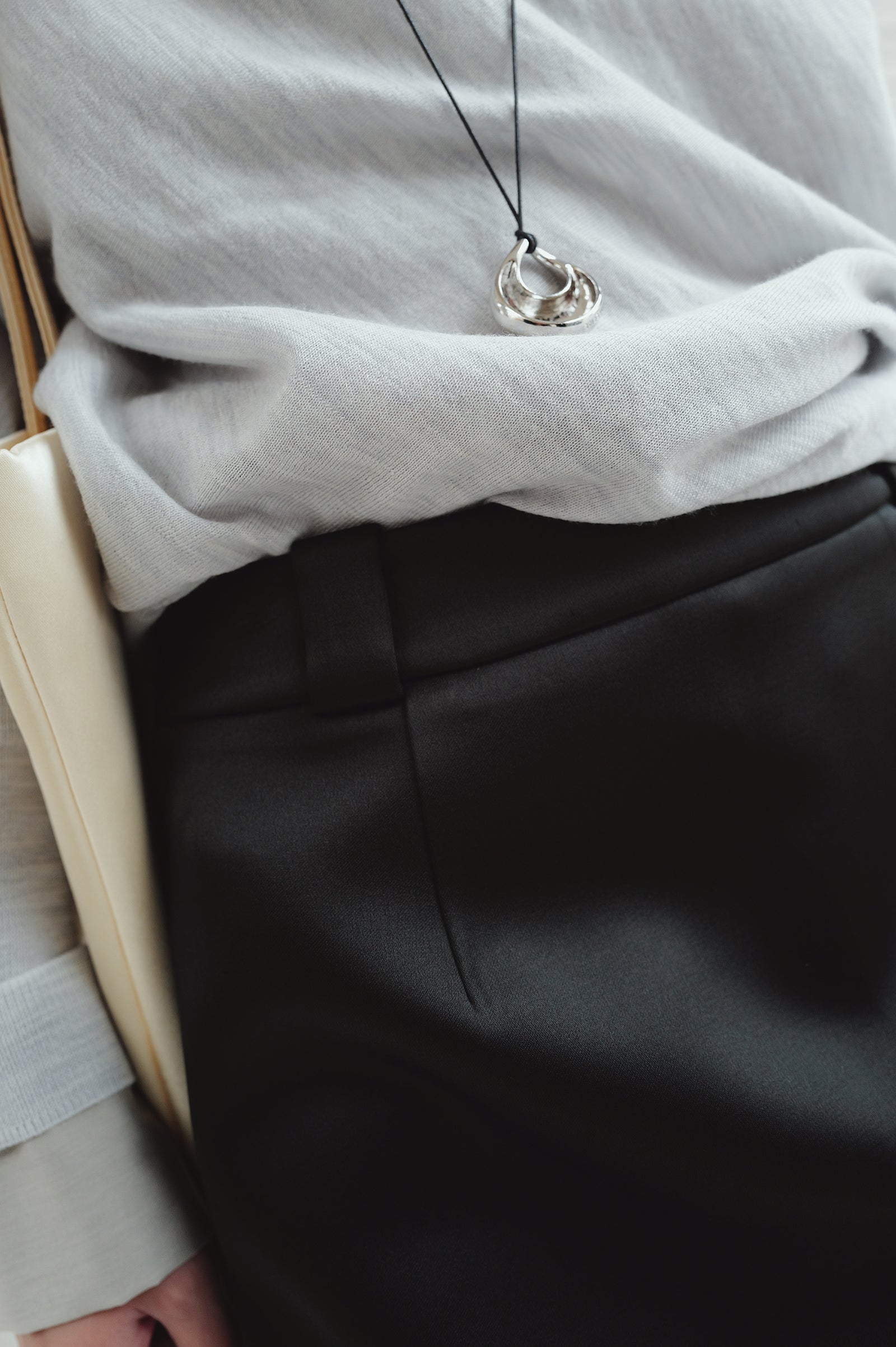 Satin mini skirt