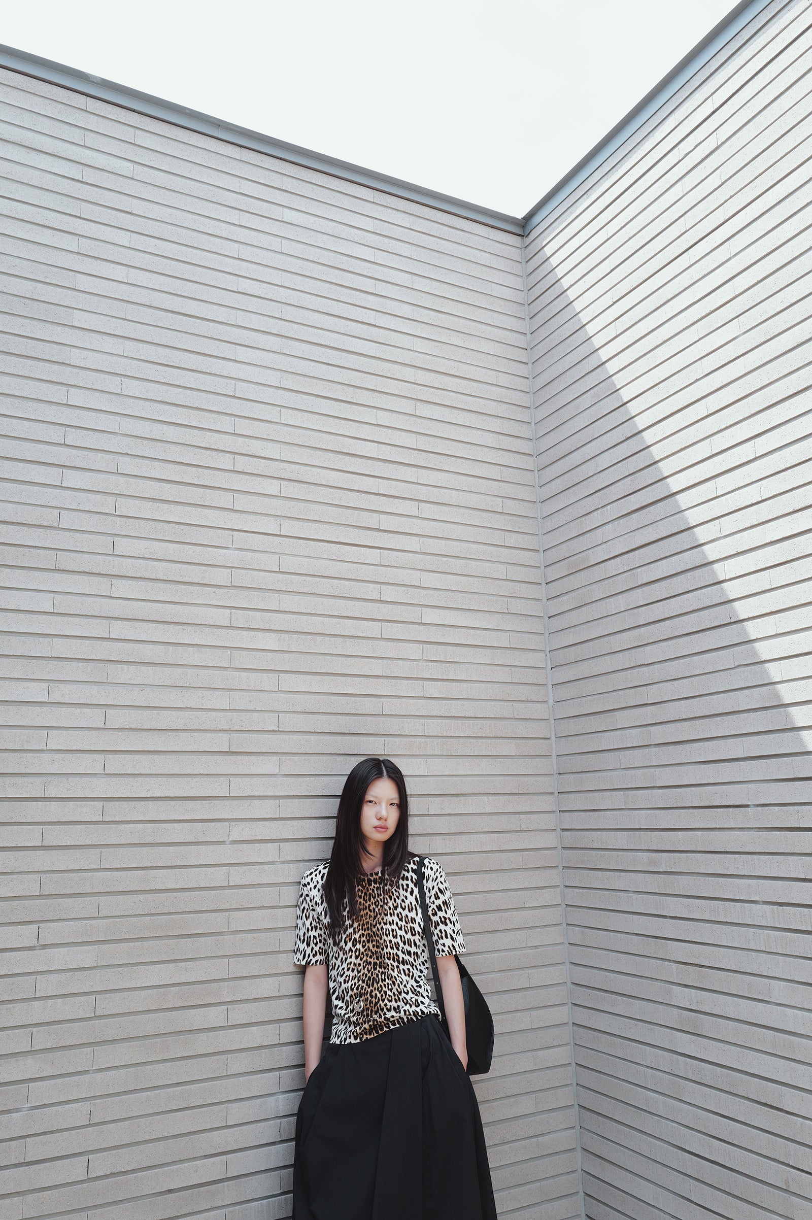 Leopard knit pullover