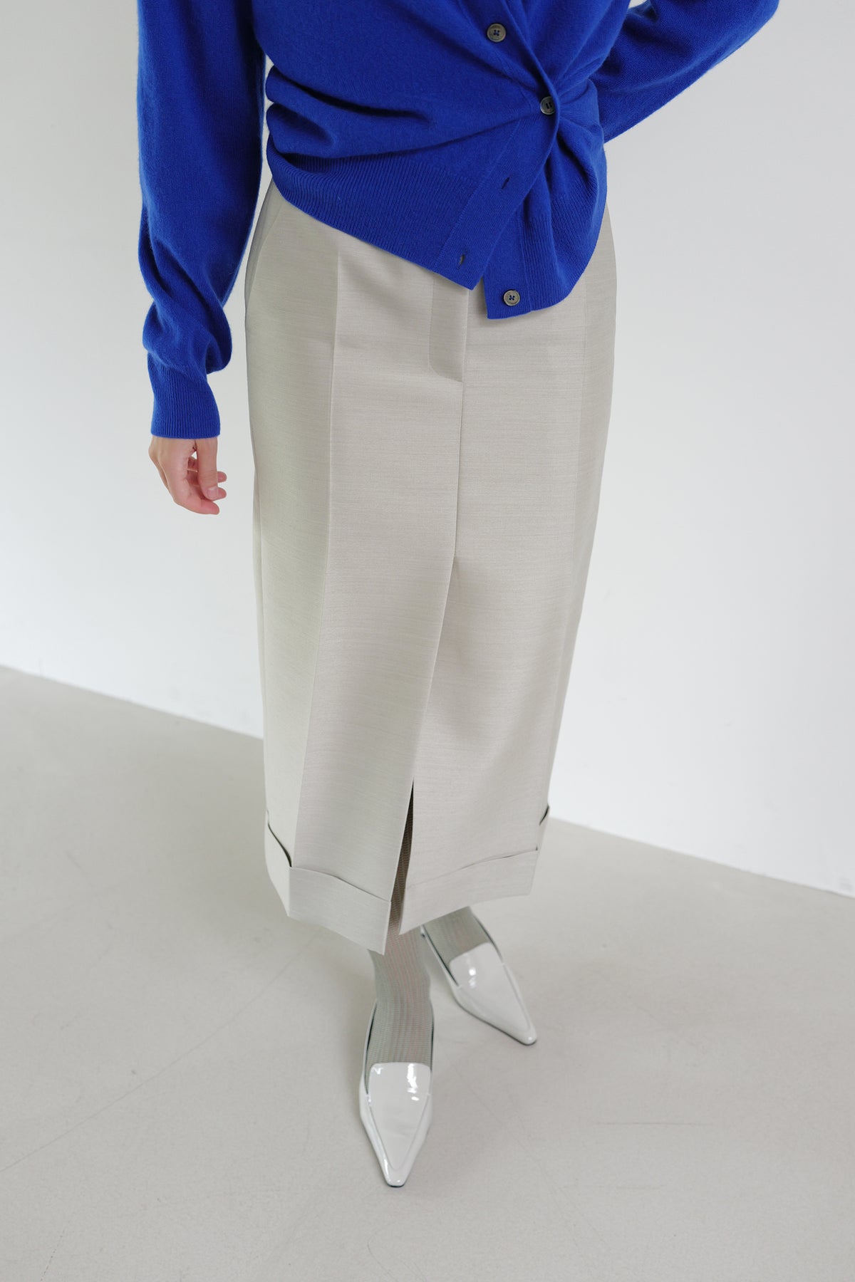 Cashmere 100 Padded Cardigan Ultramarine