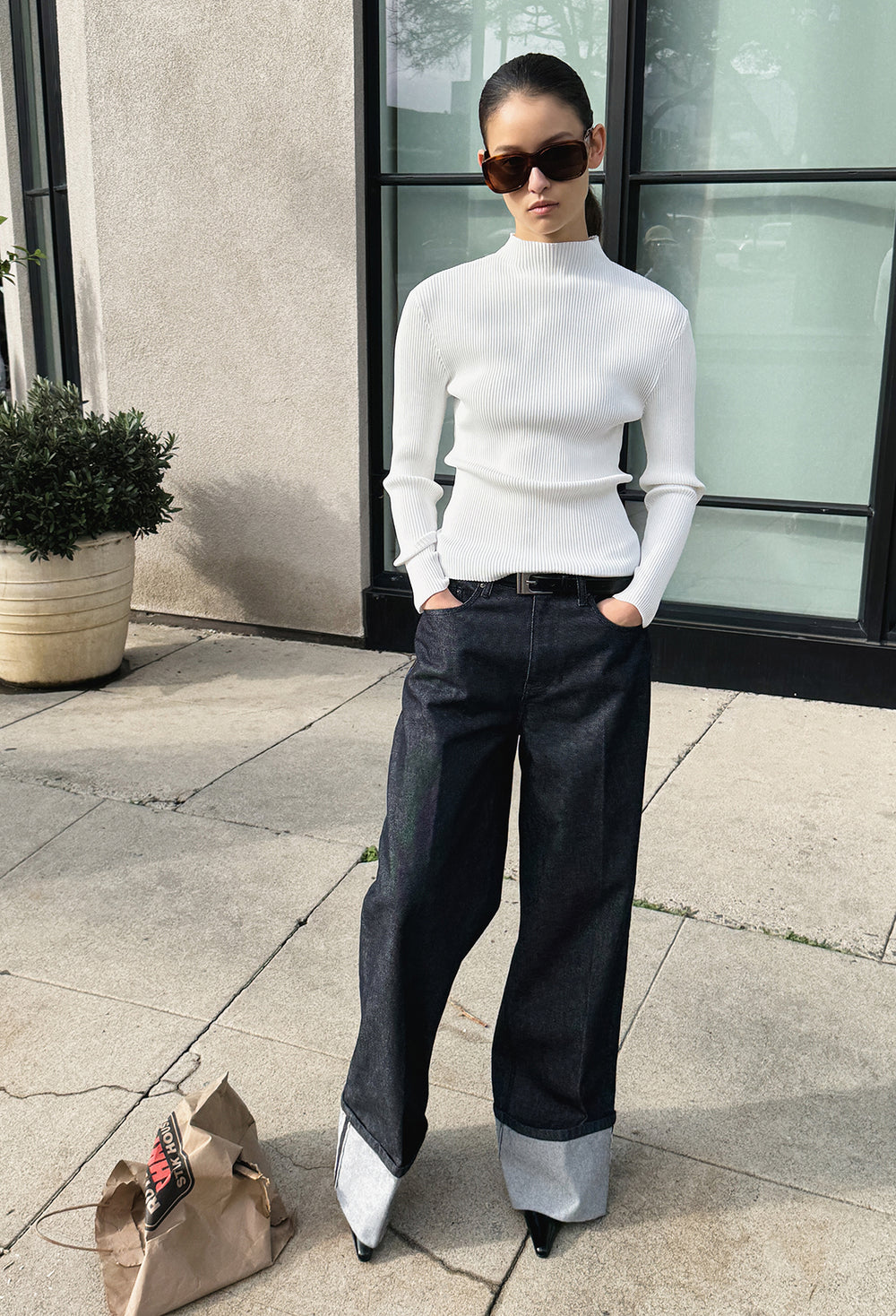 High-density Slim Knit Ivory