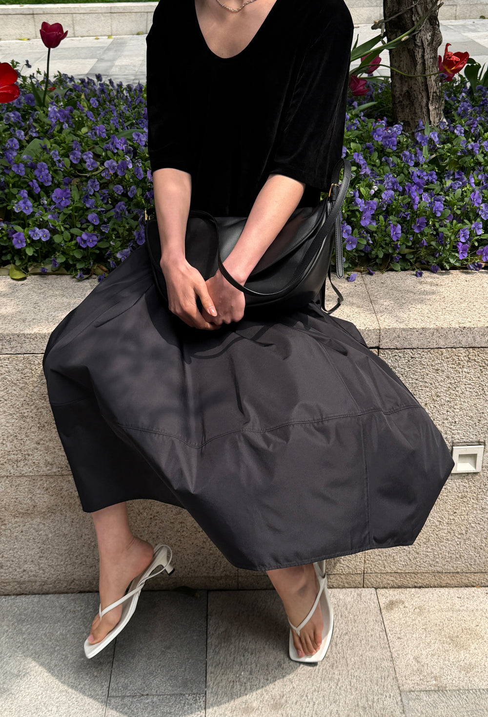 Balloon Full Skirt Black