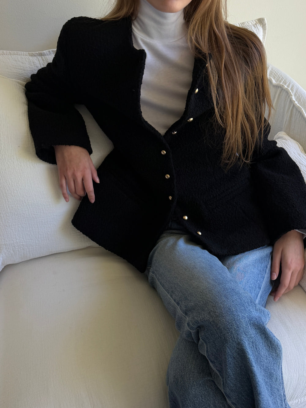Wool Blended Bouclé Jacket