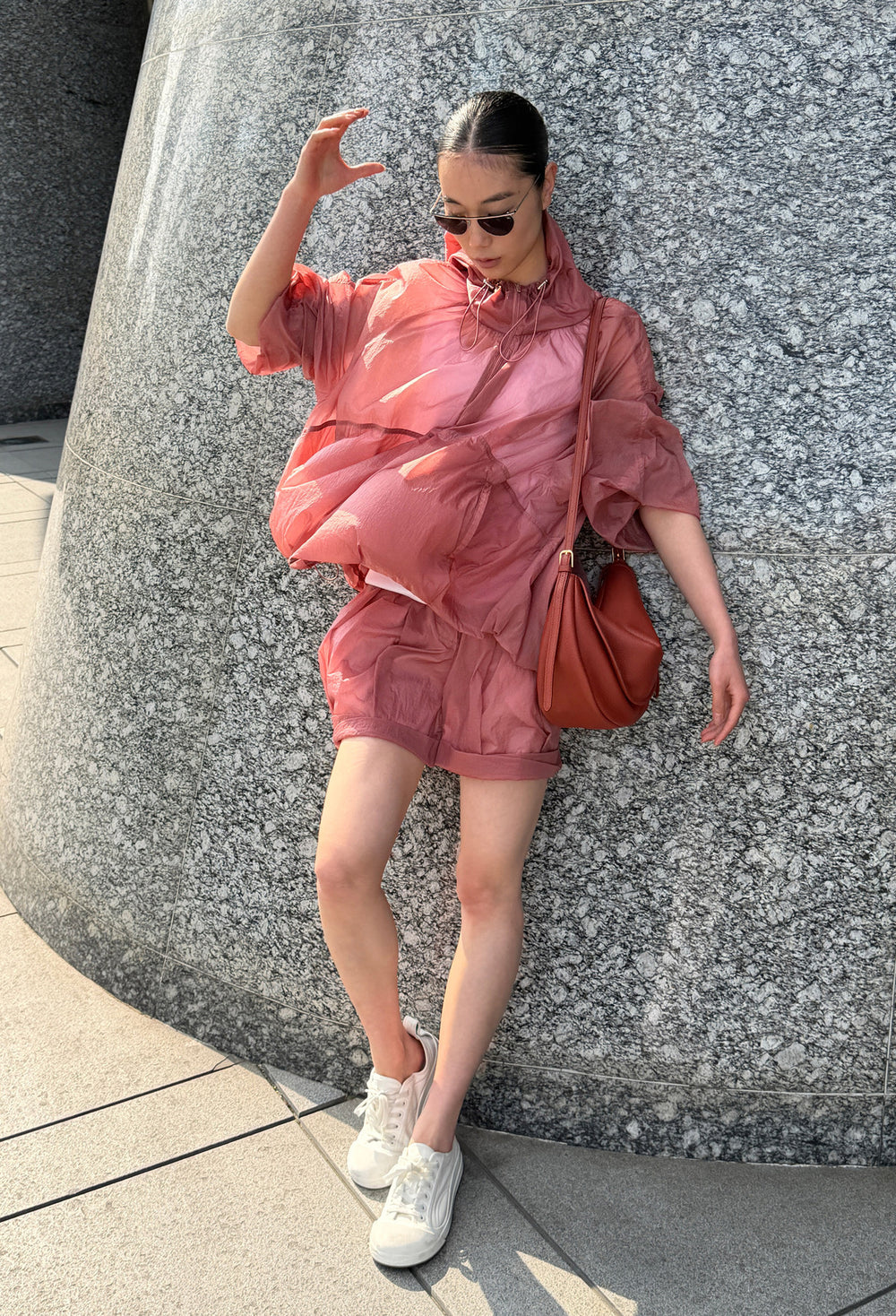 Airy Nylon Jumper Pink