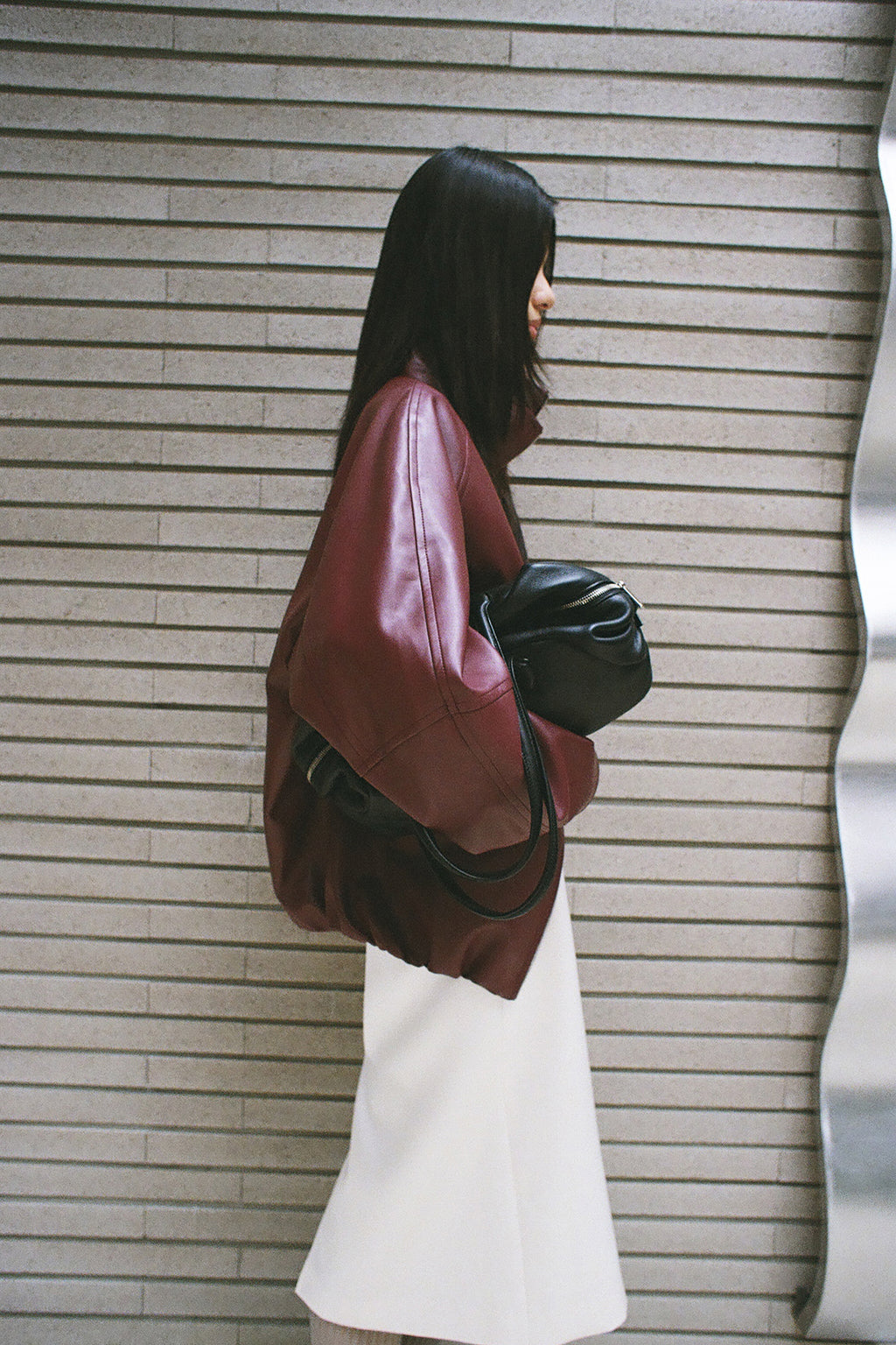 Real Lamb Minimal Jumper Burgundy