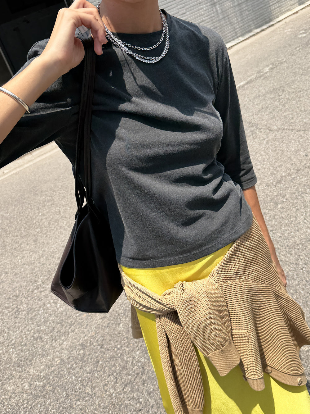 Pigment Dyed T-shirt Charcoal