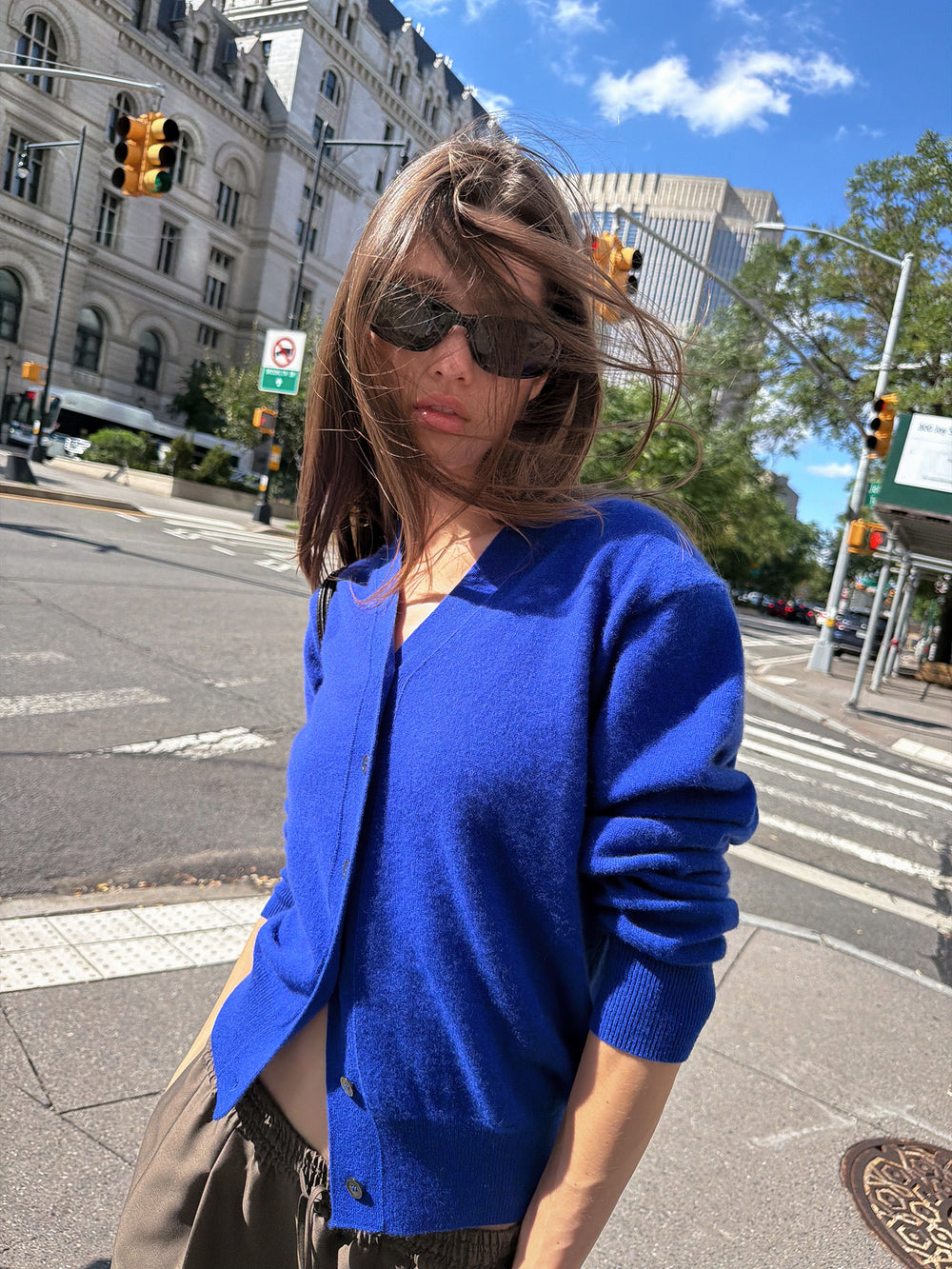 Cashmere 100 Padded Cardigan Ultramarine