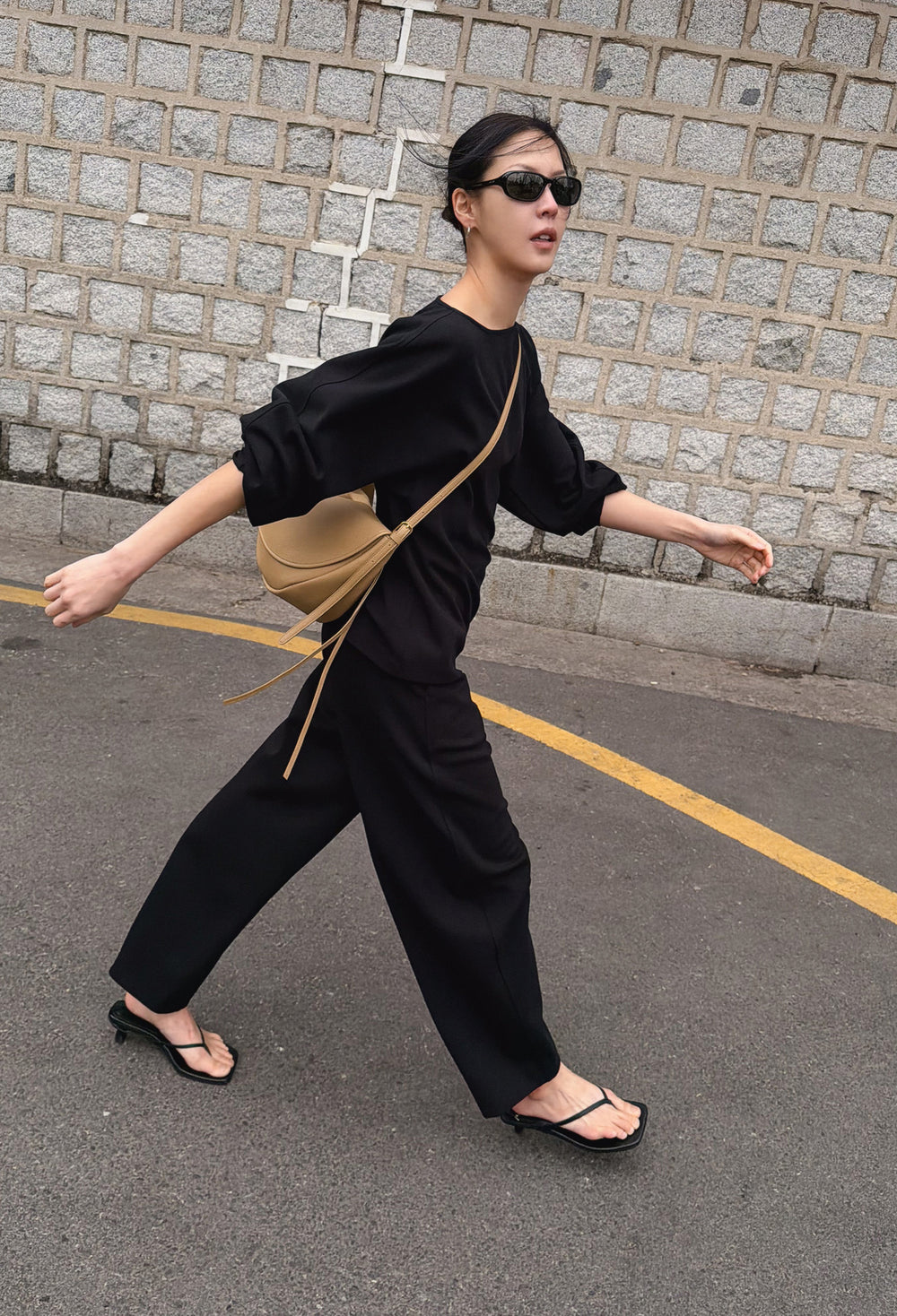 배럴 저지 팬츠 블랙