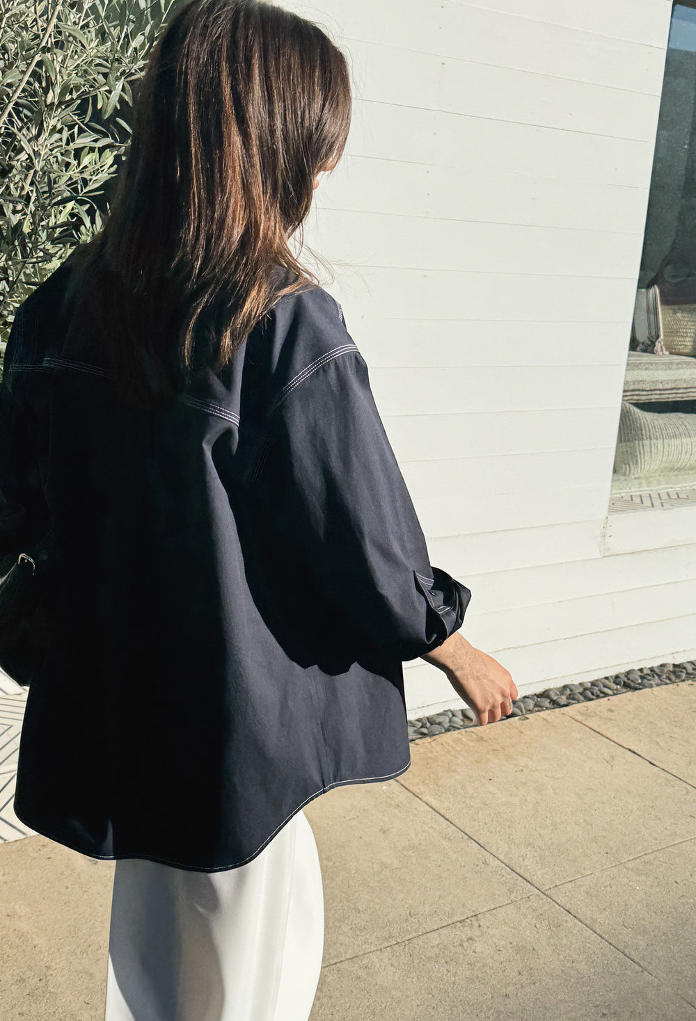 Stitch Pocket Shirt Navy