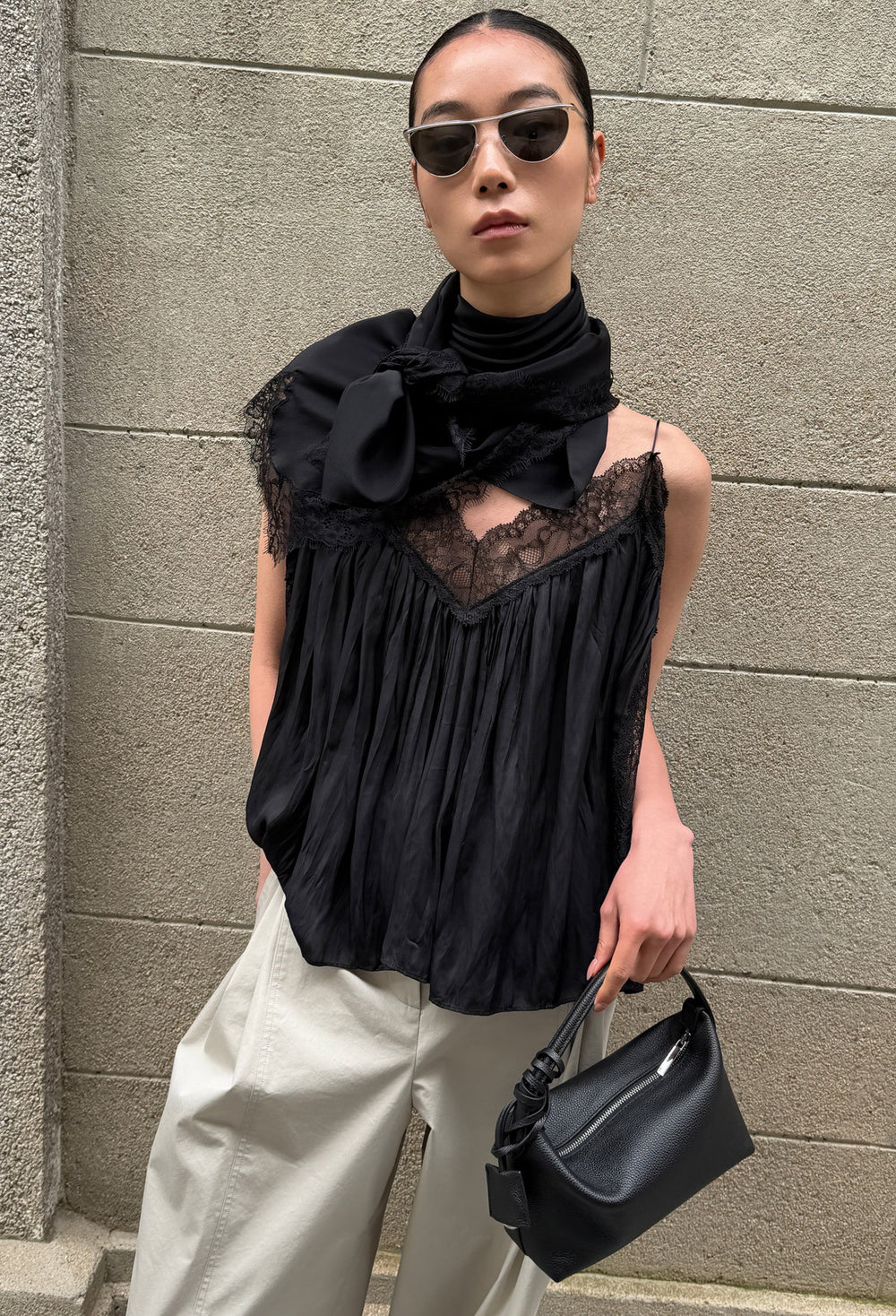 Lace slip top