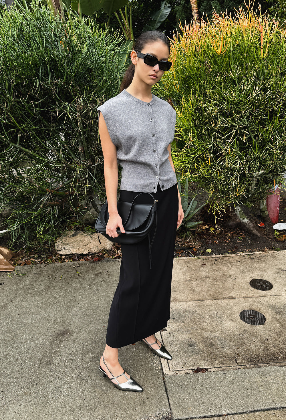 Spring Wool Vest Gray