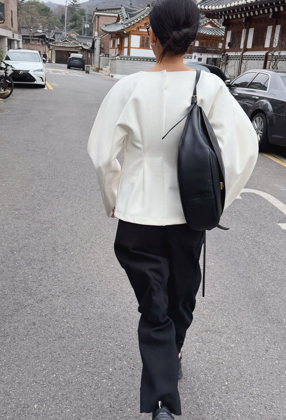 Barrel Jersey Blouse Ivory