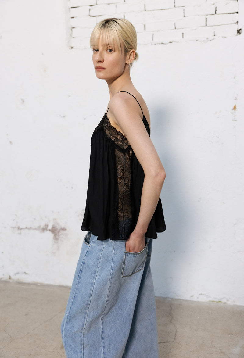 Lace slip top