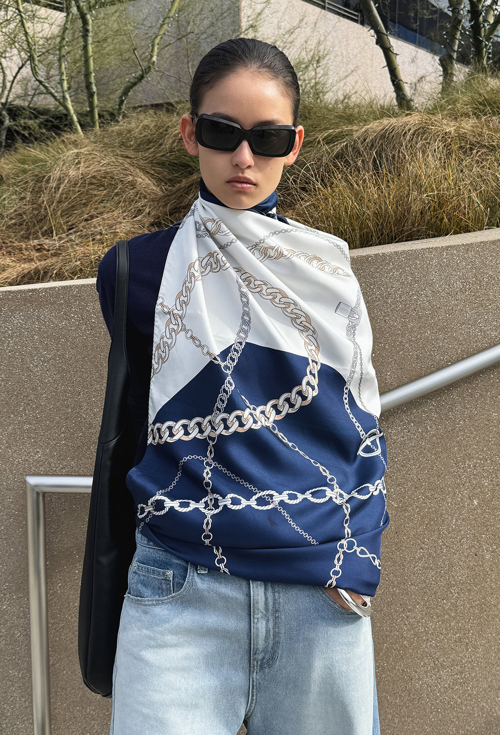 Washable Wool 100 Polar Knit Navy