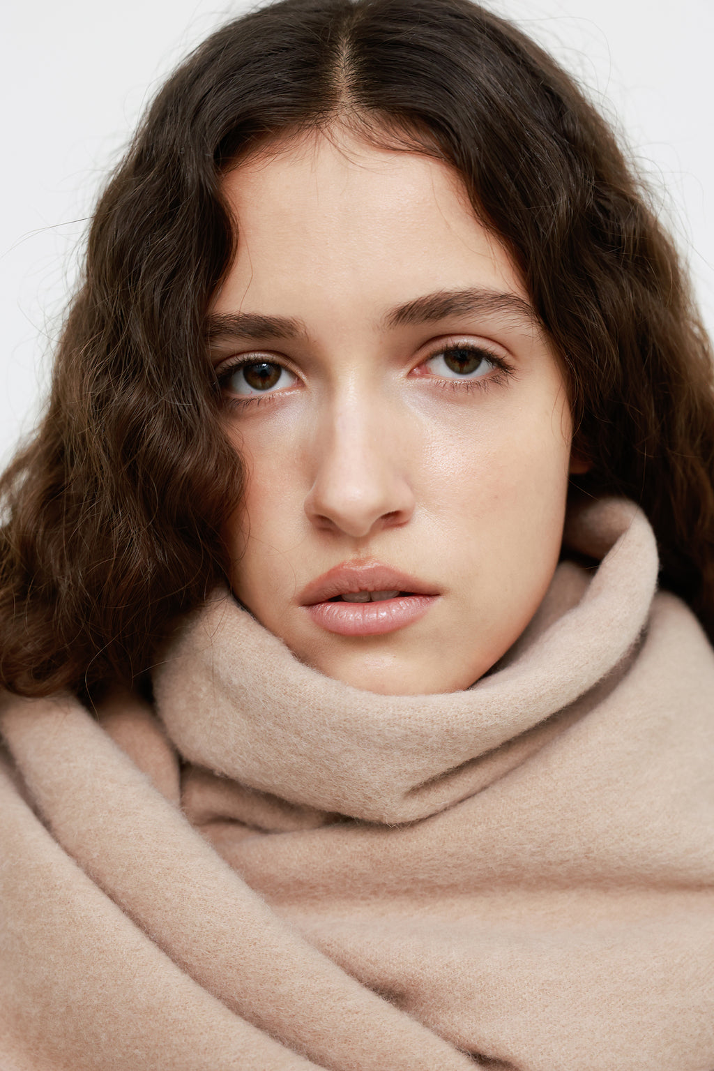 Combi Lambswool Muffler Beige