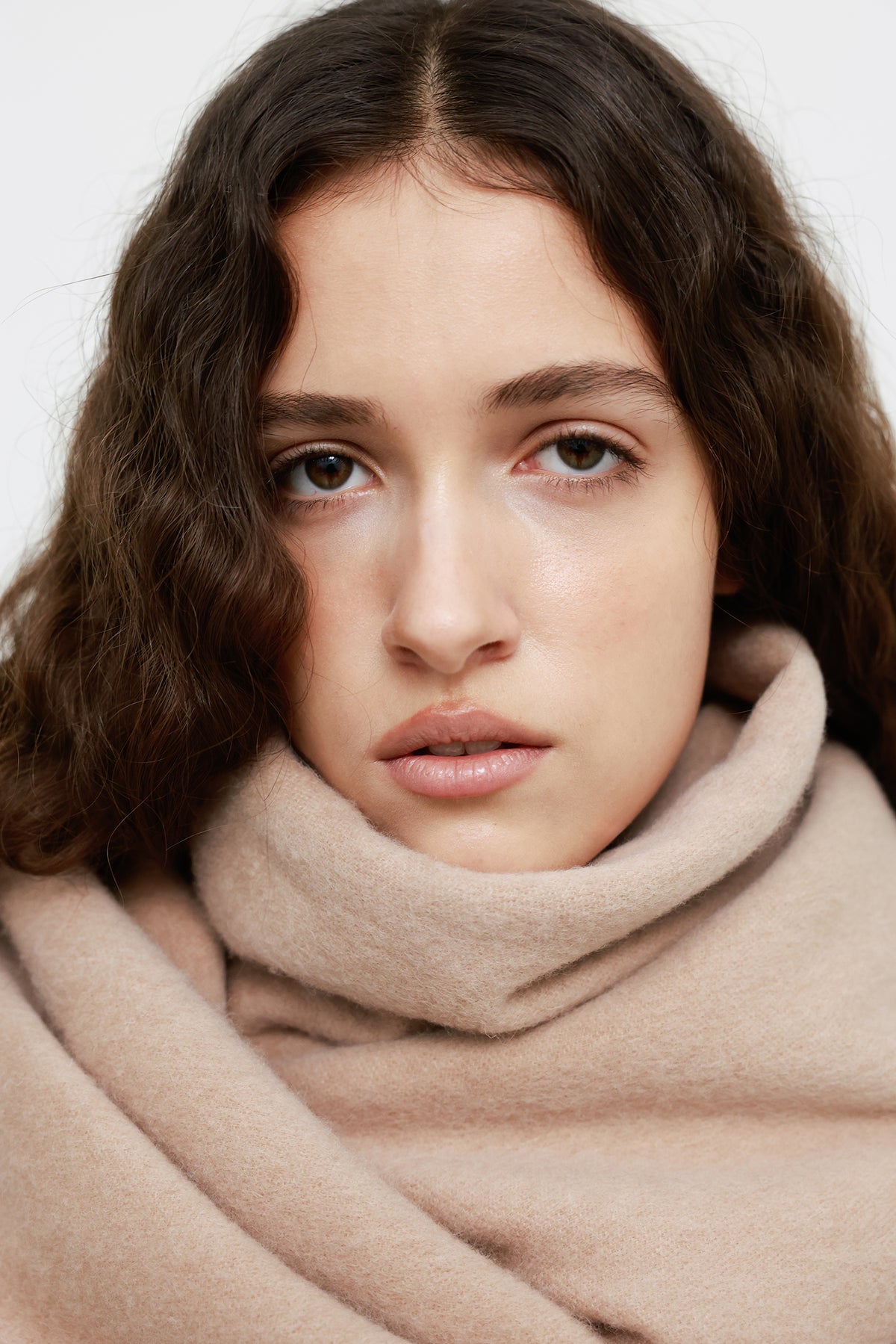 Combi Lambswool Muffler Beige