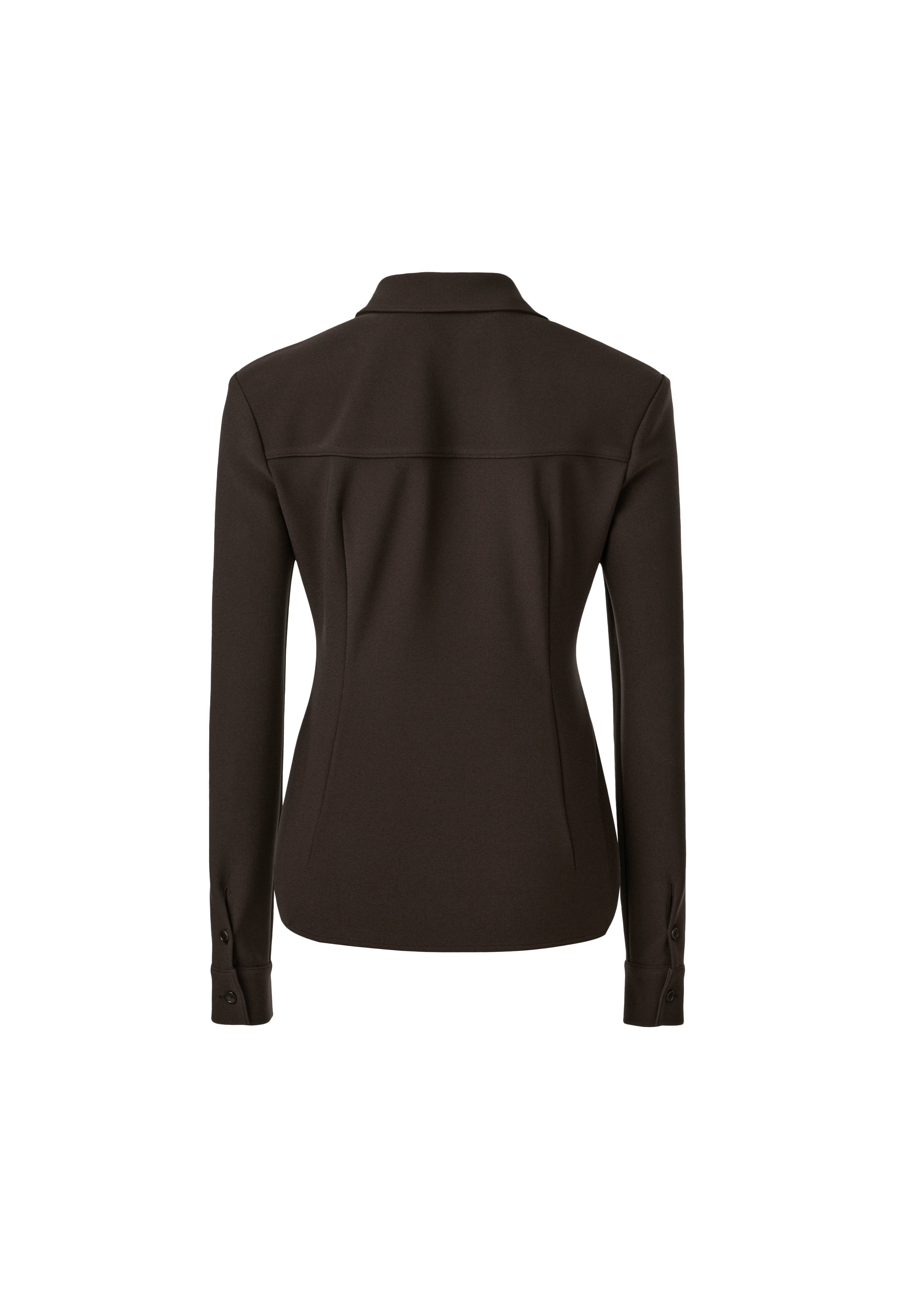 High-density Slim-Fit Shirt Brown